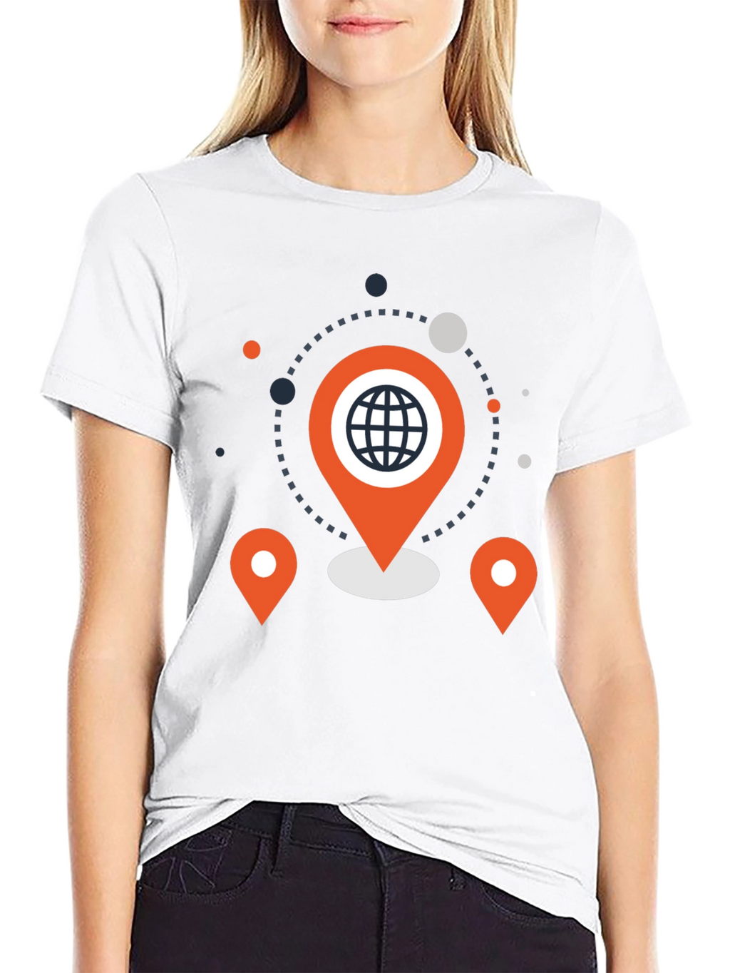 Geometric World Pin Graphic Tee