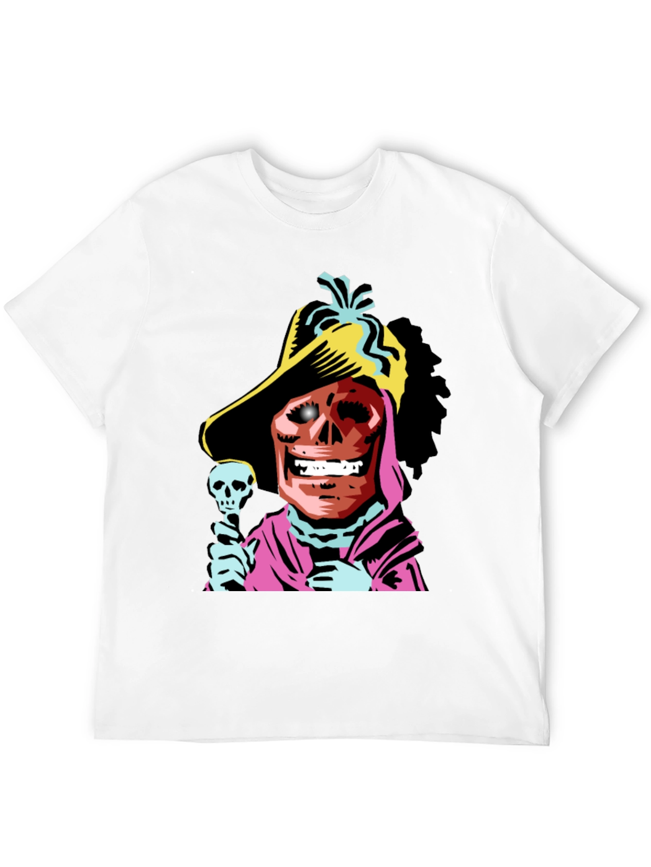Skull Character Graphic Black T-Shirt