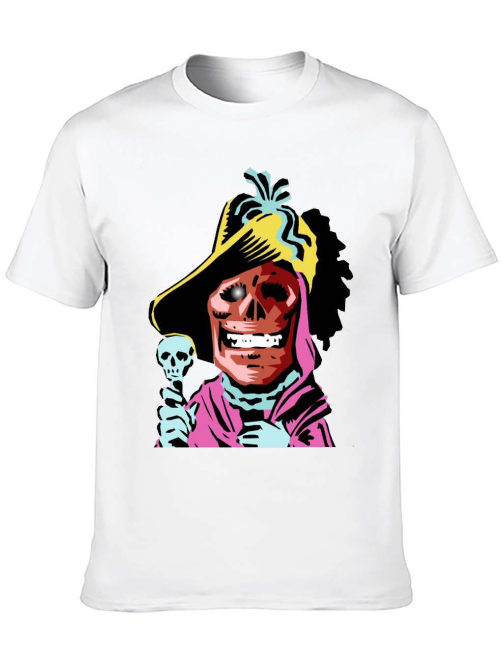 Skull Character Graphic Black T-Shirt