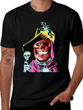 Skull Character Graphic Black T-Shirt