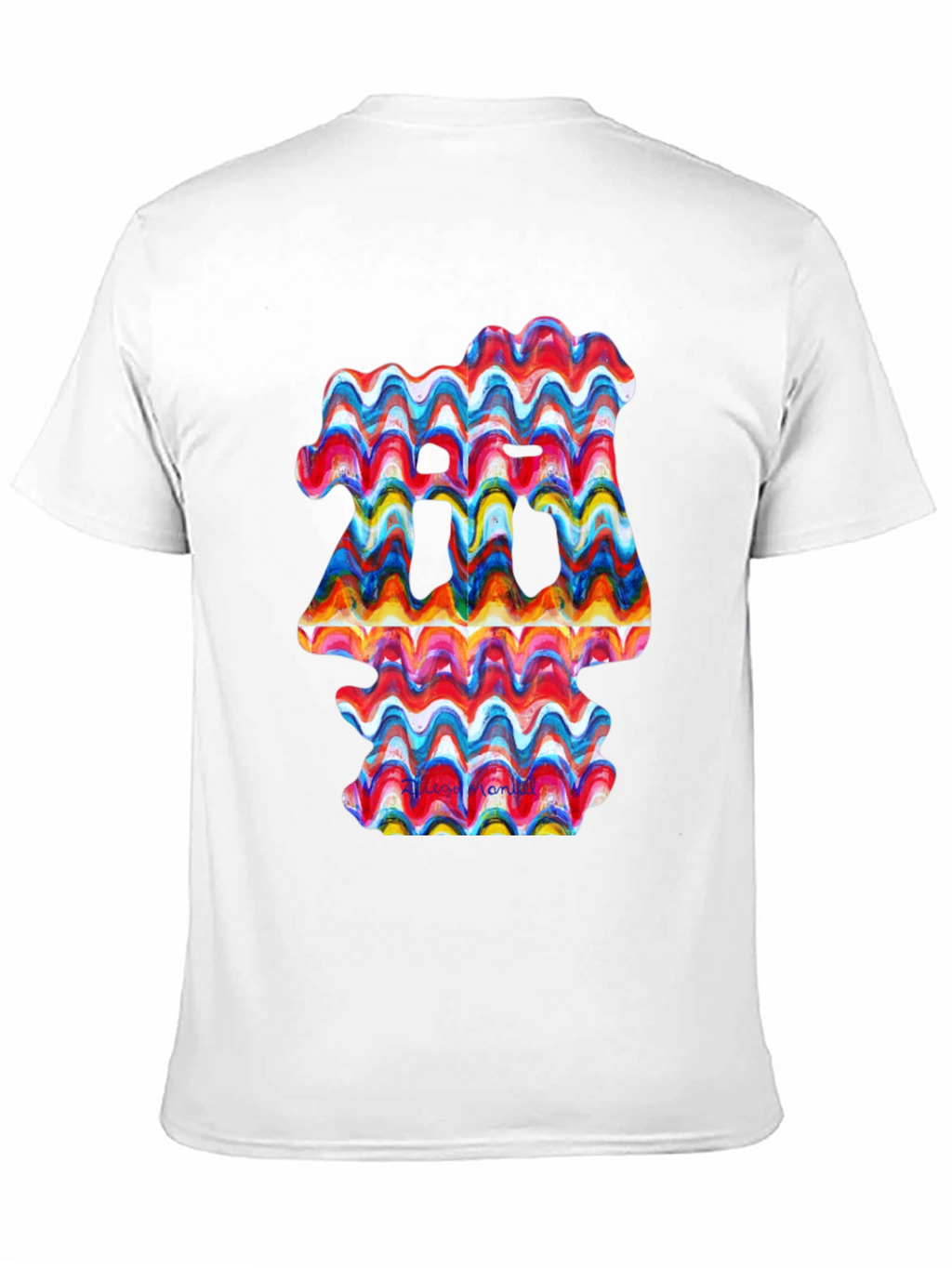 Abstract Wave Art Black T-Shirt