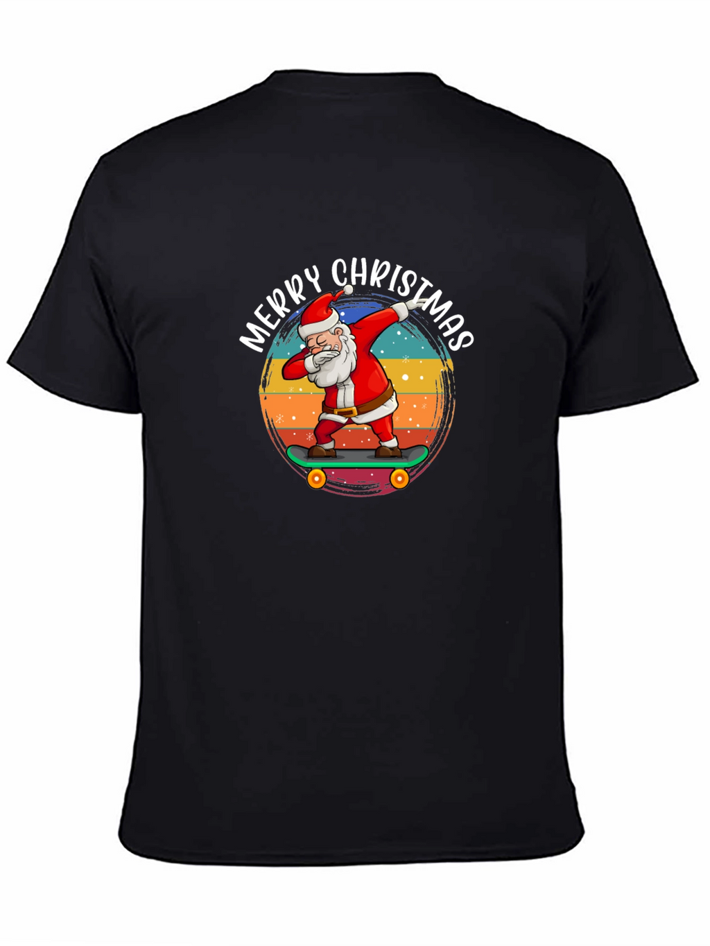Merry Christmas Skateboard Santa T-Shirt