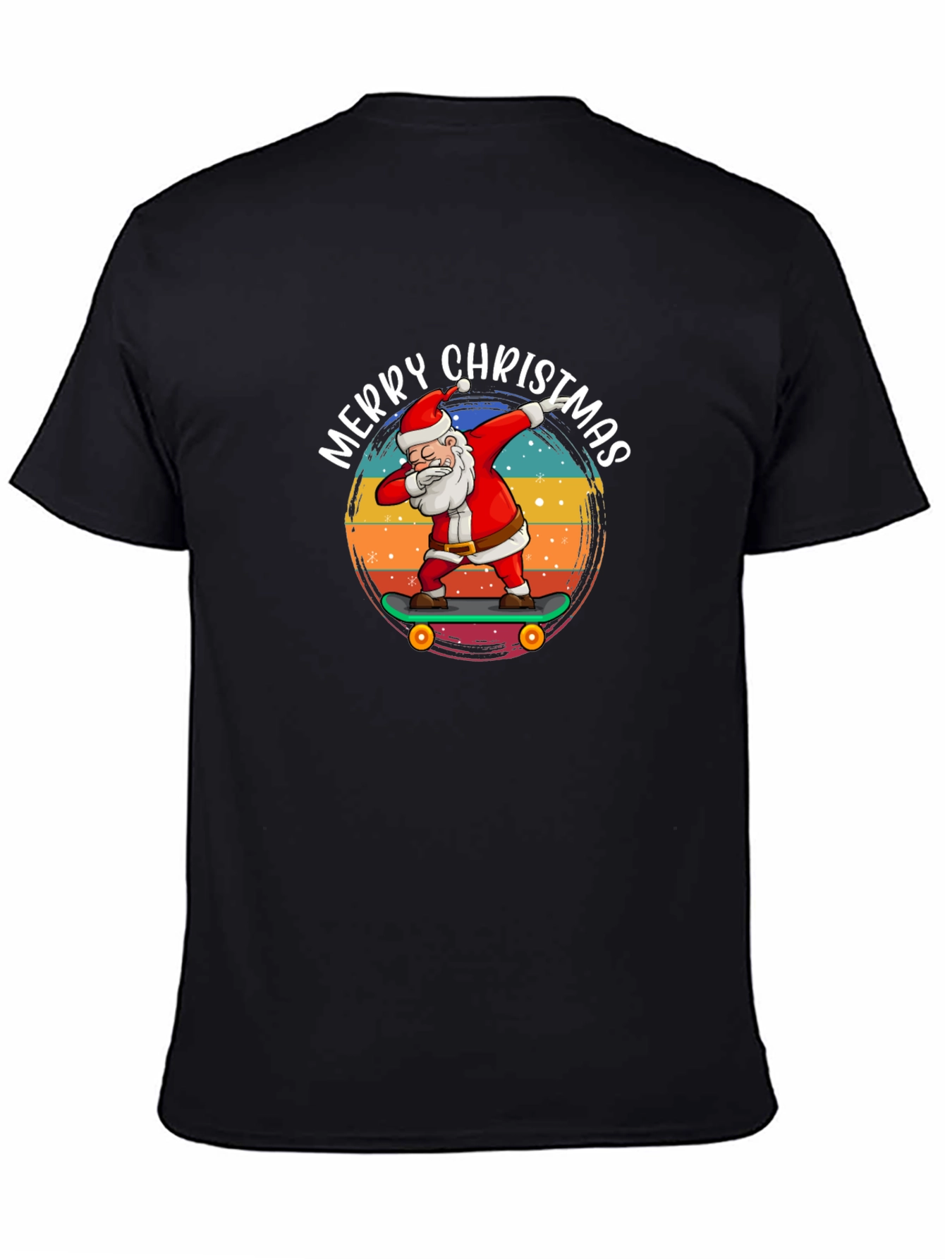 Merry Christmas Skateboard Santa T-Shirt