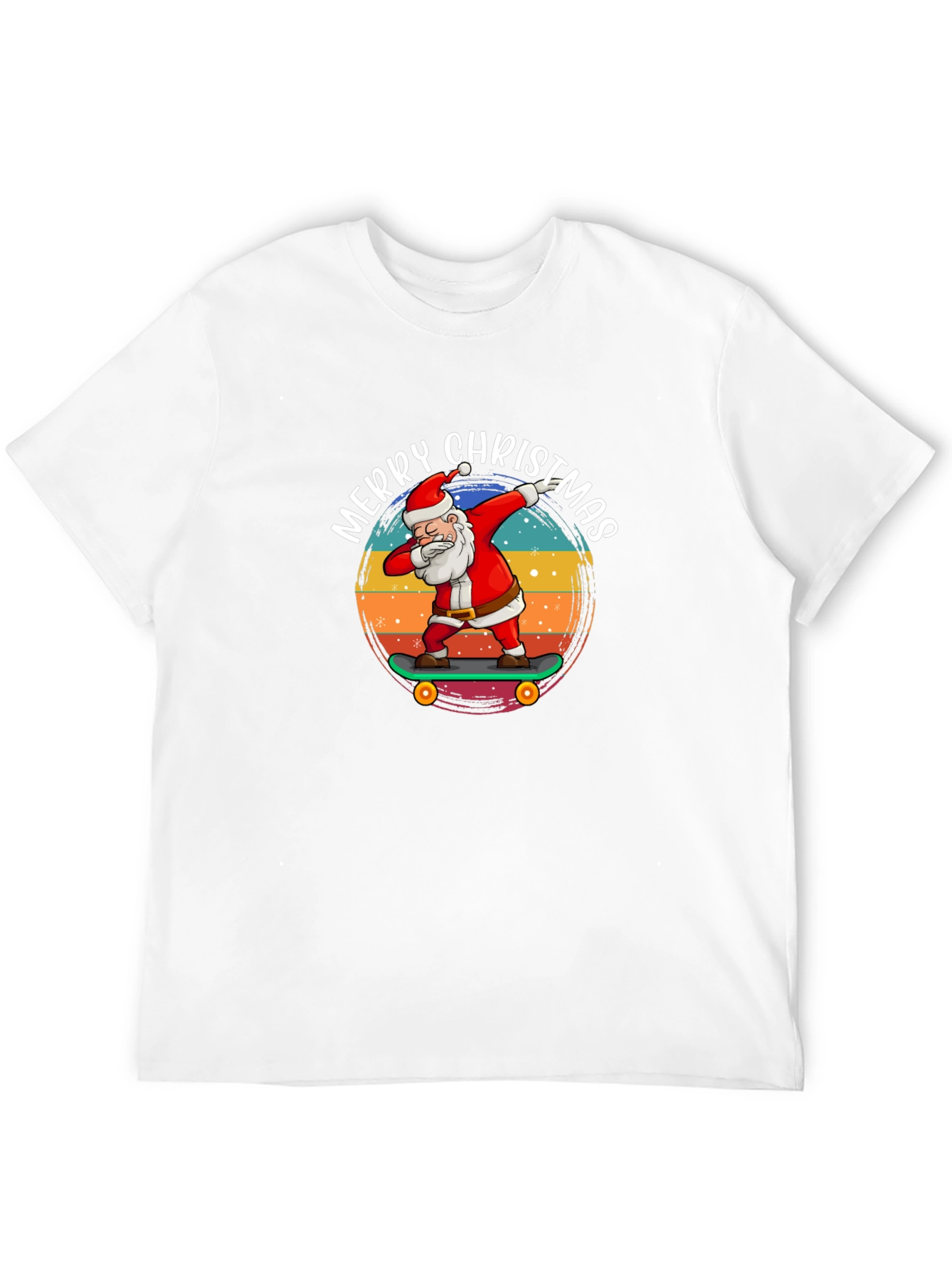 Merry Christmas Skateboard Santa T-Shirt
