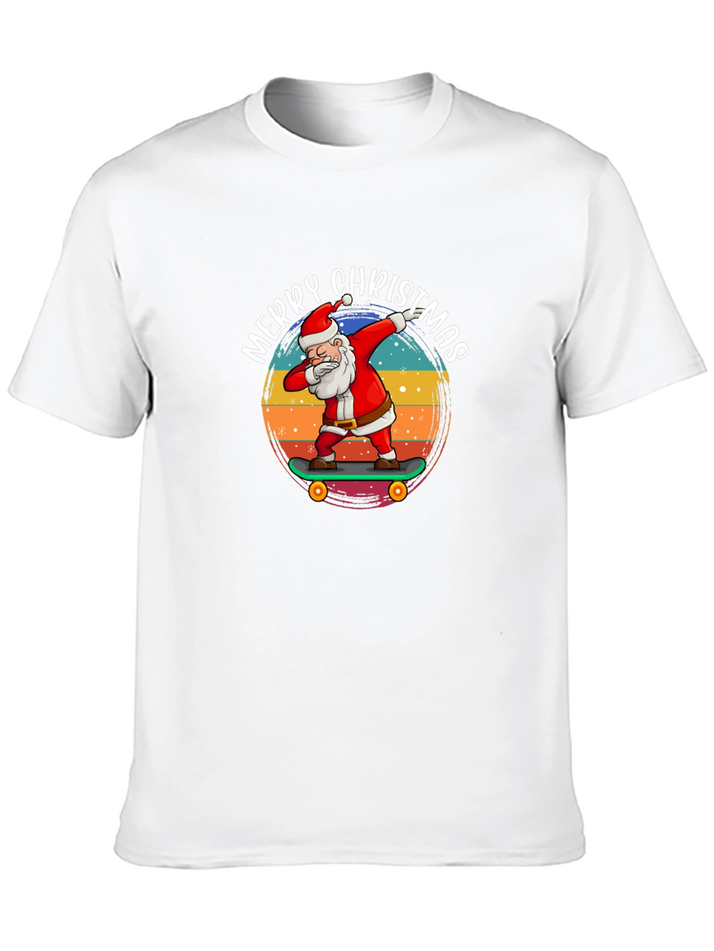 Merry Christmas Skateboard Santa T-Shirt