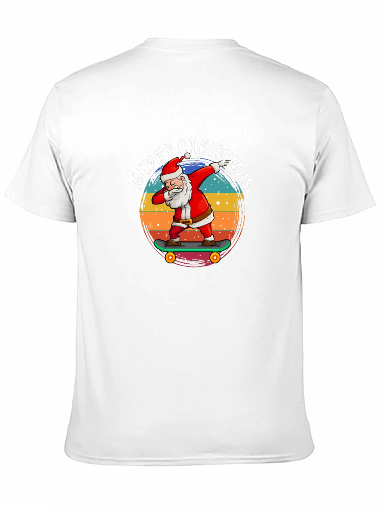 Merry Christmas Skateboard Santa T-Shirt