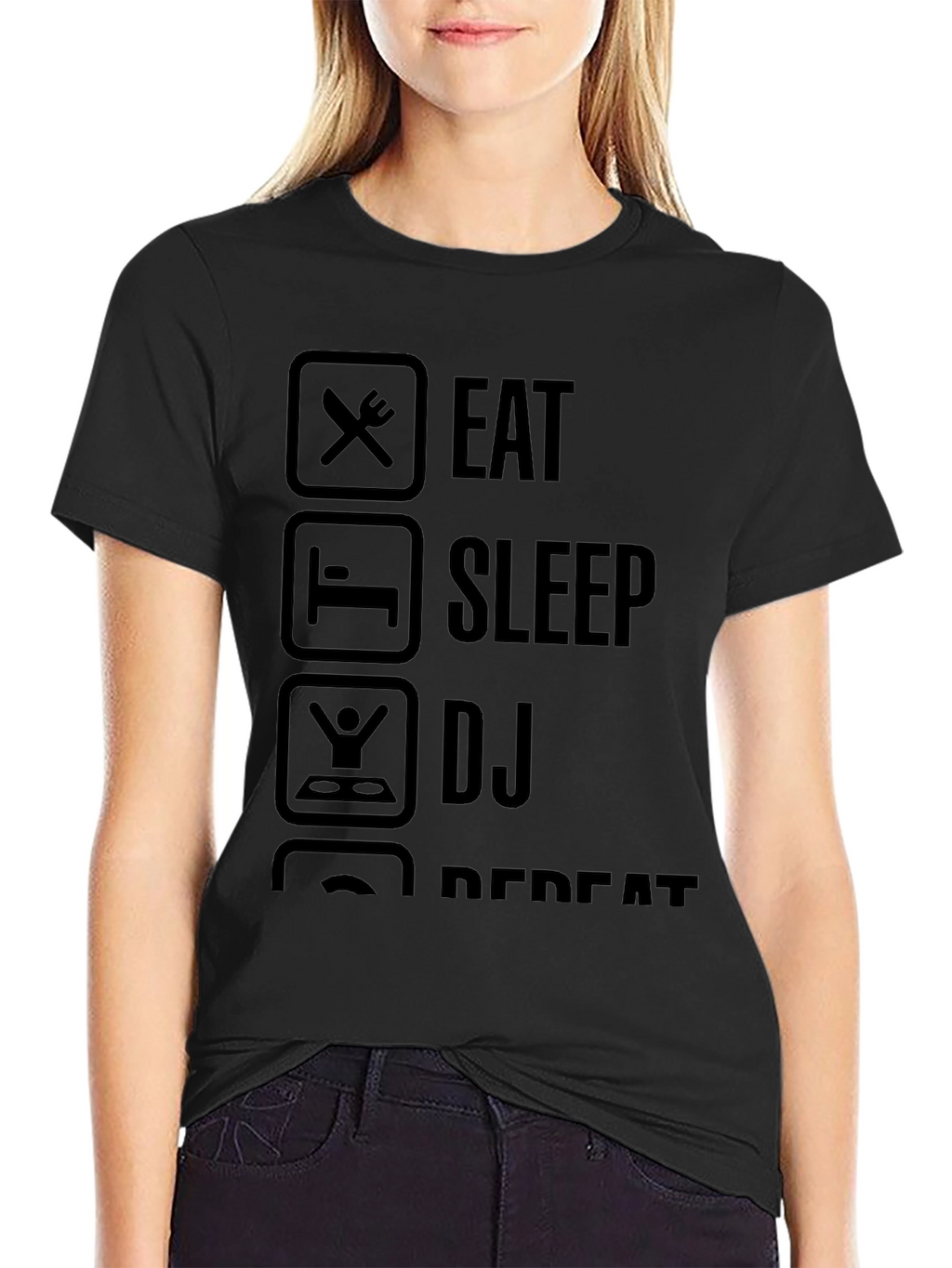 Eat Sleep DJ Repeat Graphic T-Shirt