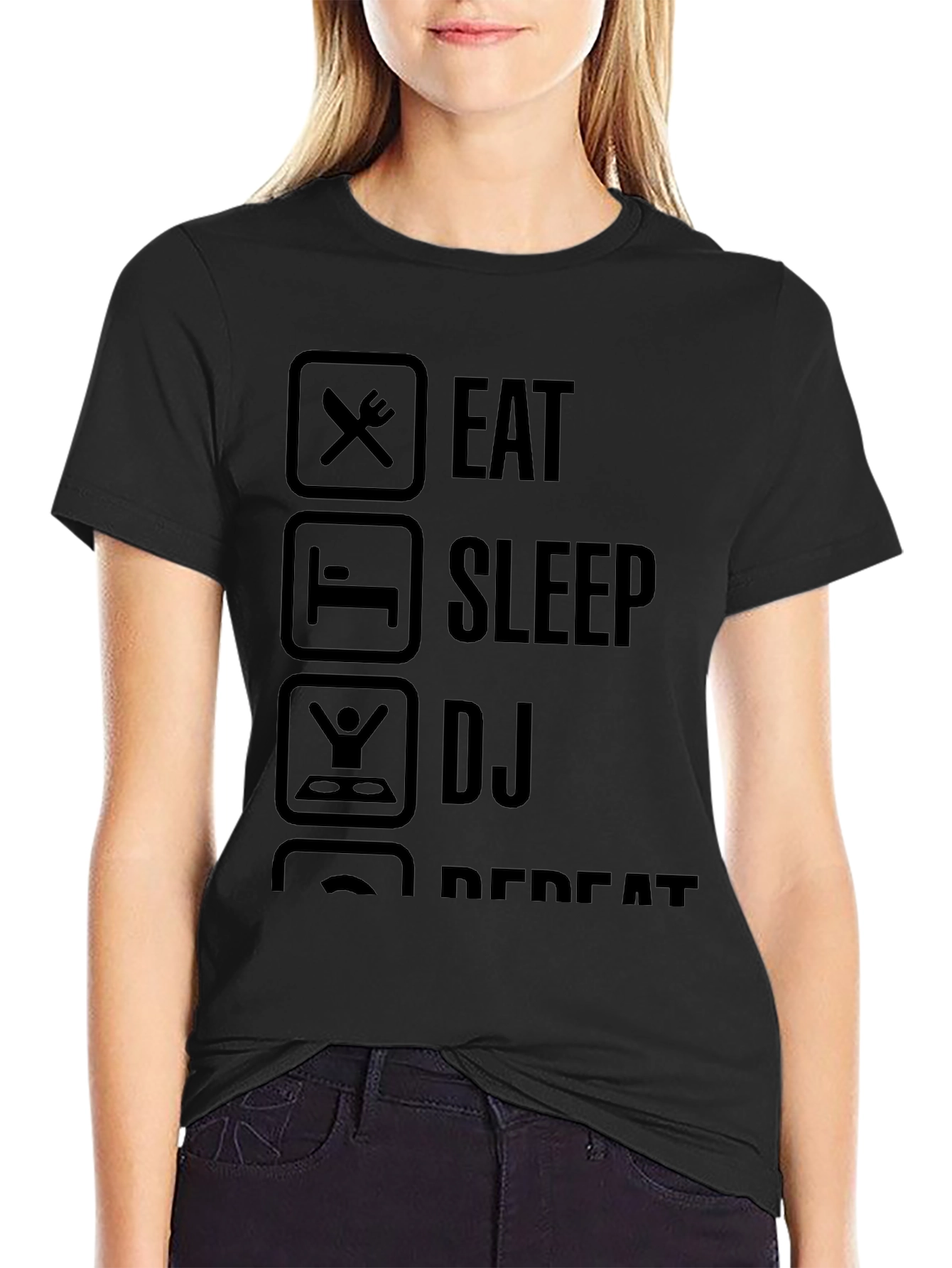 Eat Sleep DJ Repeat Graphic T-Shirt