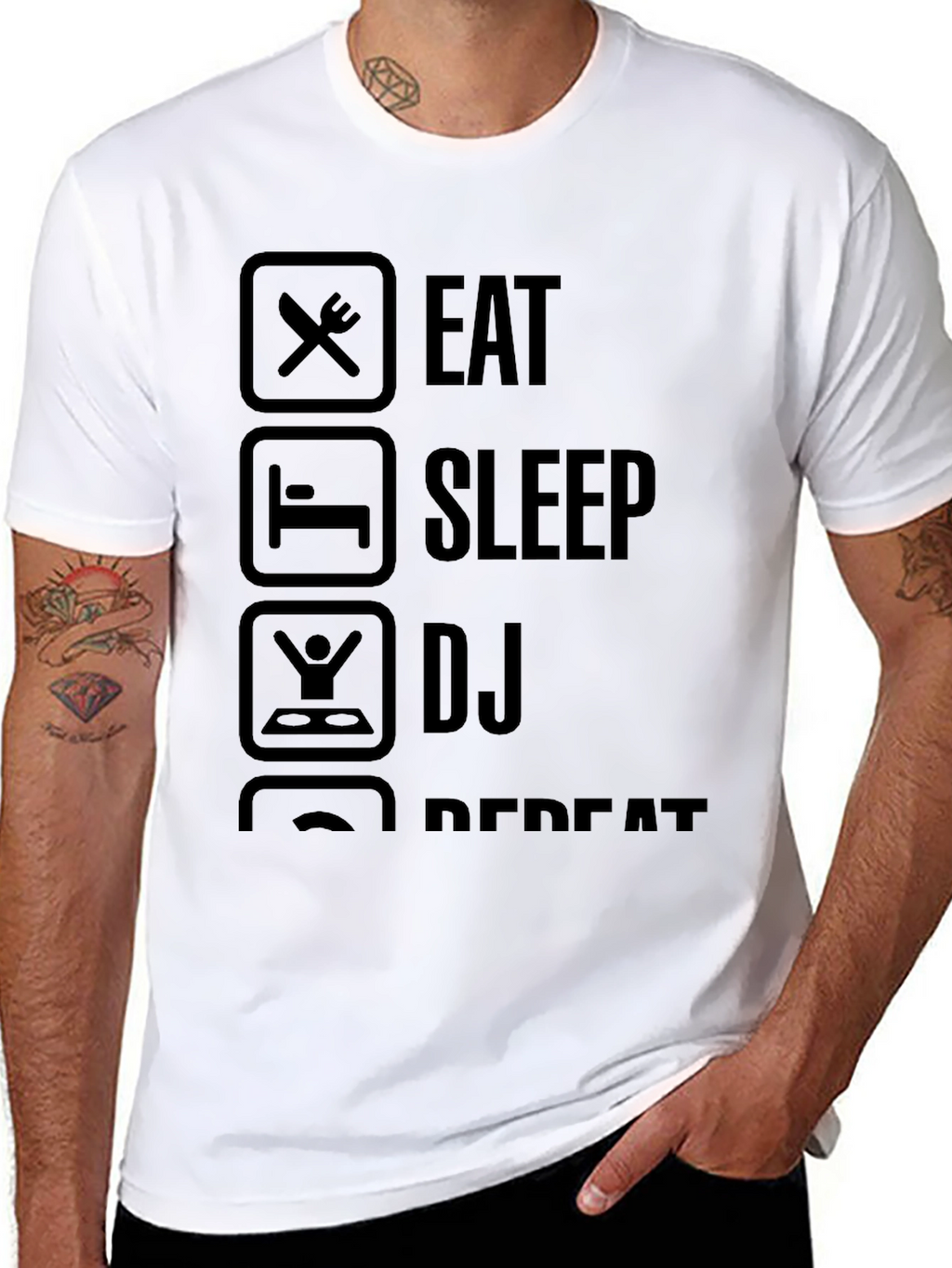 Eat Sleep DJ Repeat Graphic T-Shirt