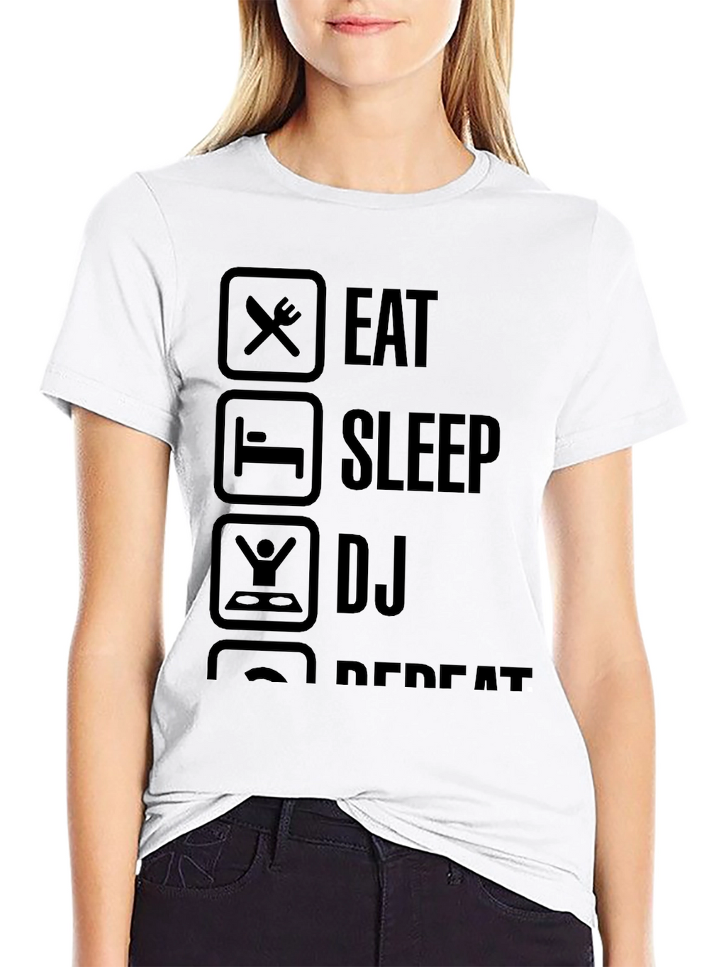 Eat Sleep DJ Repeat Graphic T-Shirt