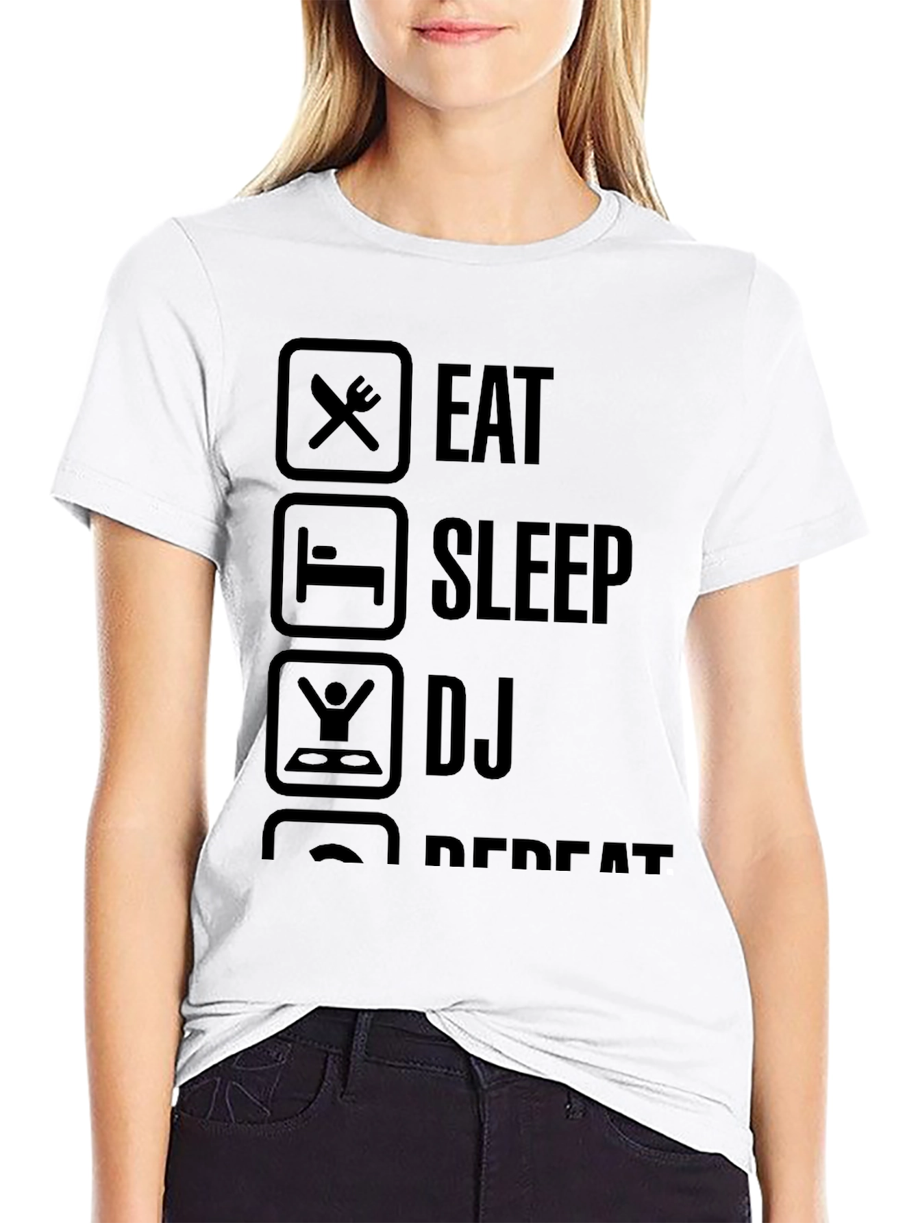 Eat Sleep DJ Repeat Graphic T-Shirt