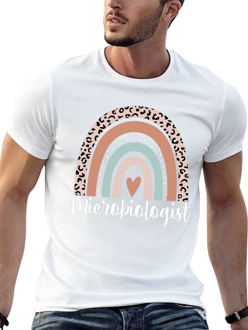 Microbiologist Rainbow Graphic Tee