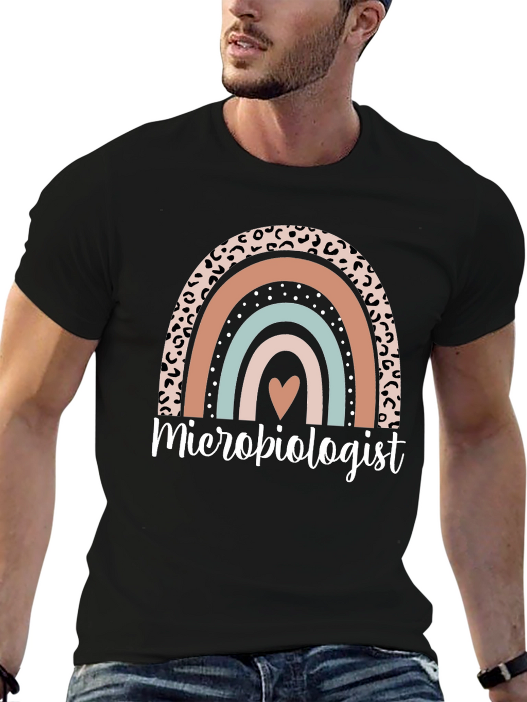Microbiologist Rainbow Graphic Tee