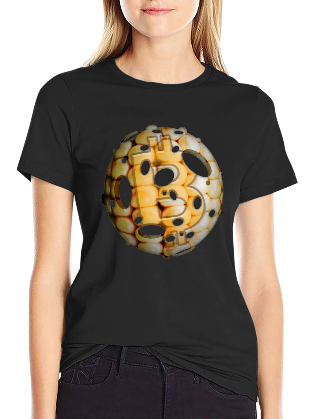 Bitcoin Sphere Black T-Shirt - Crypto Design