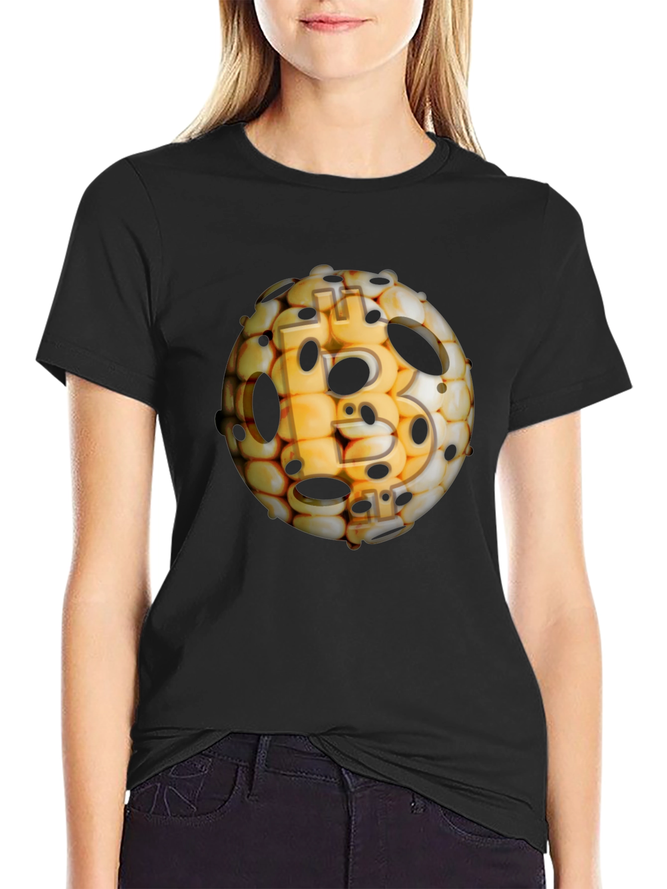 Bitcoin Sphere Black T-Shirt - Crypto Design