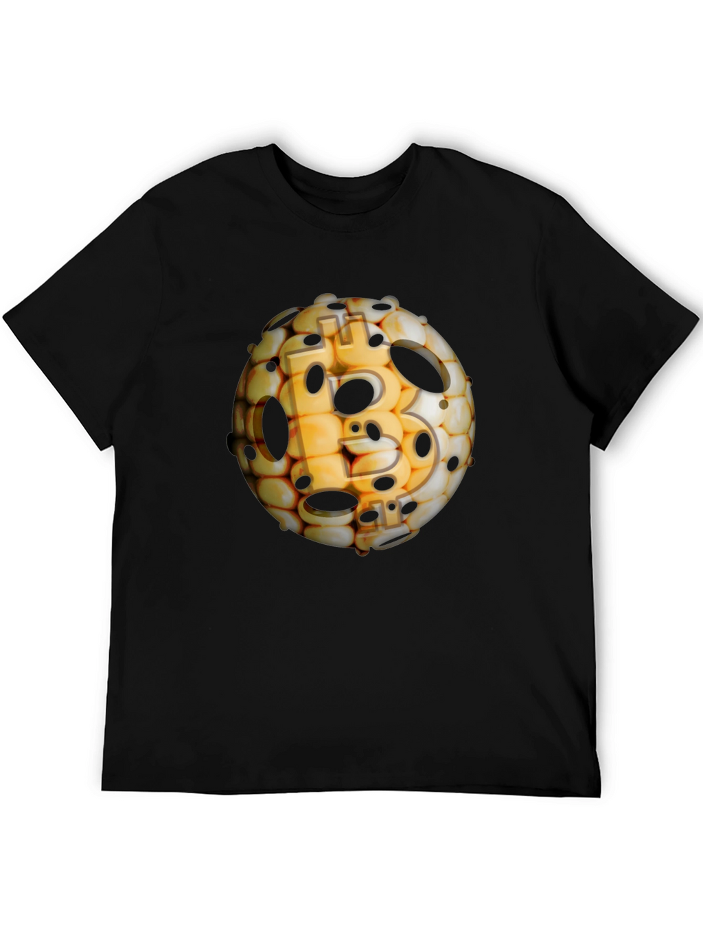 Bitcoin Sphere Black T-Shirt - Crypto Design