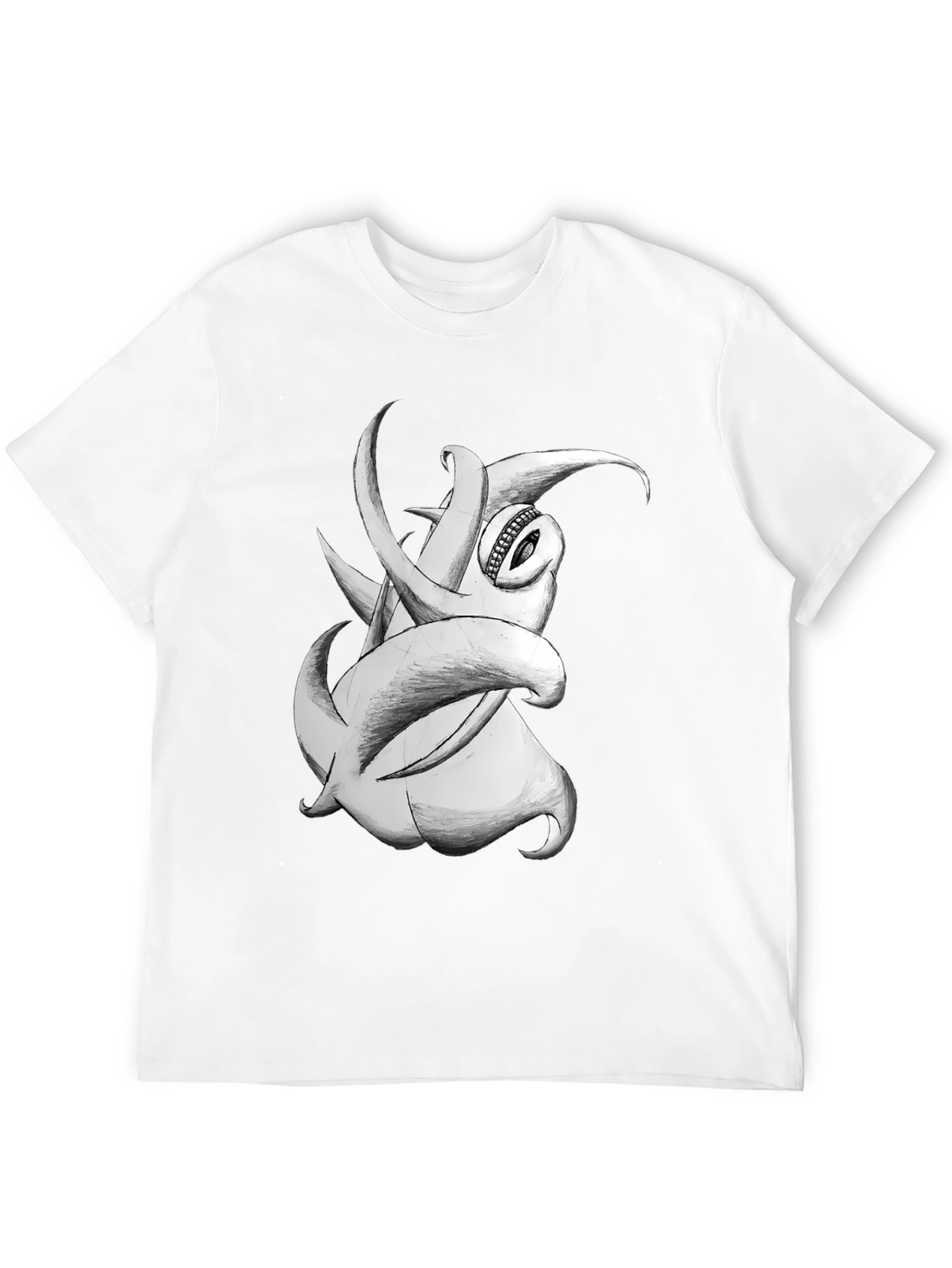 Tentacle Monster Graphic Tee - Black Cotton T-Shirt