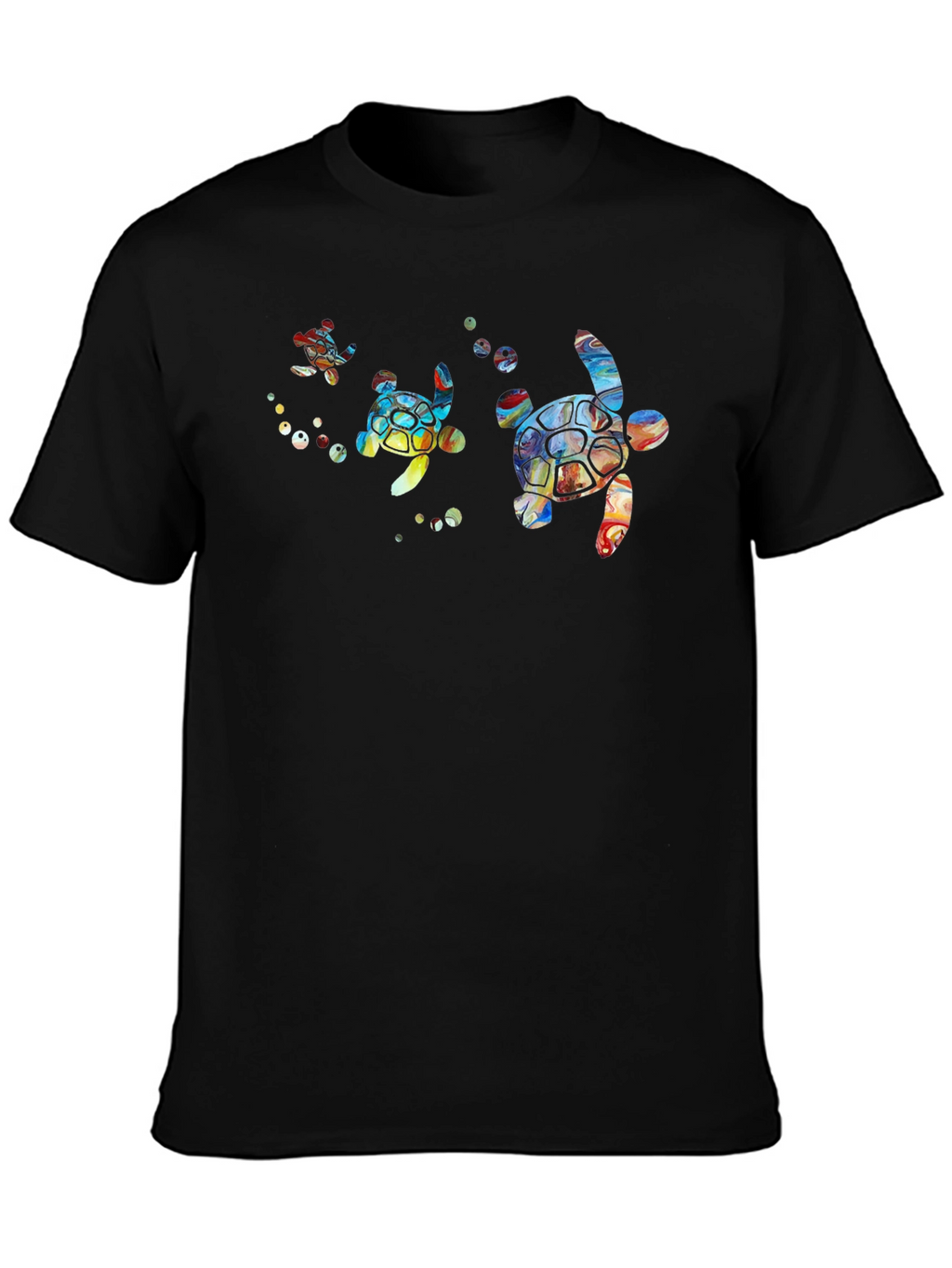 Turtle Graphic Print Crew Neck T-Shirt