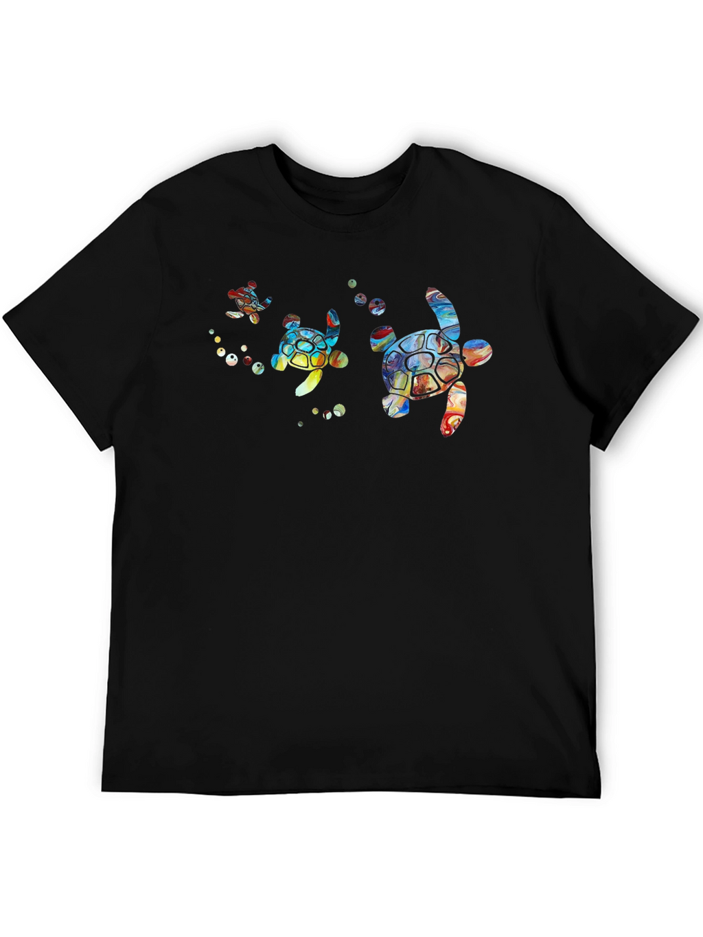 Turtle Graphic Print Crew Neck T-Shirt