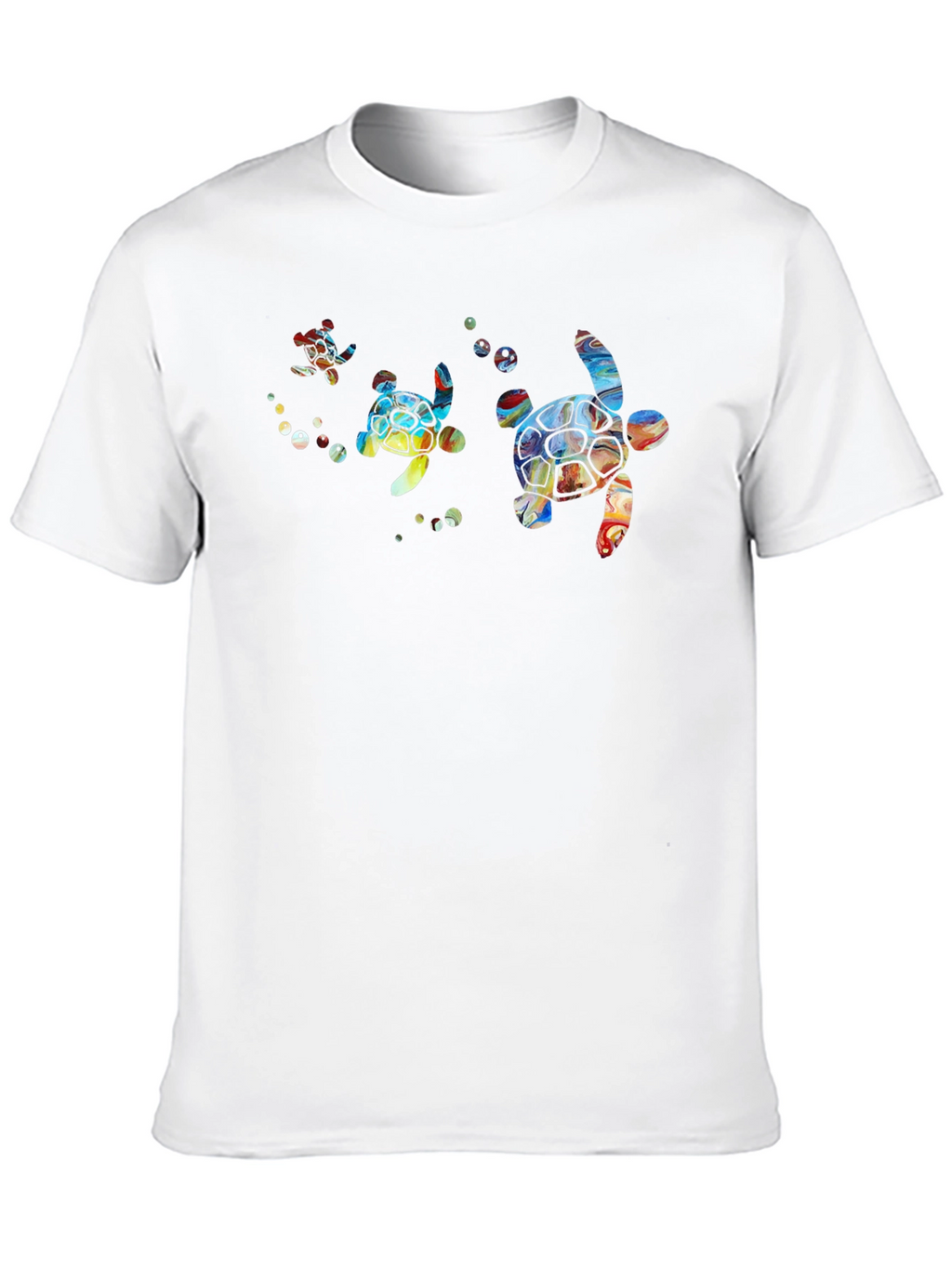 Turtle Graphic Print Crew Neck T-Shirt