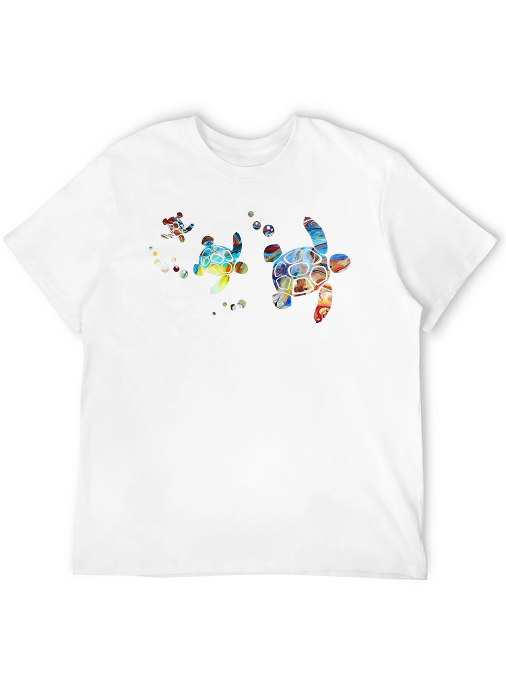 Turtle Graphic Print Crew Neck T-Shirt
