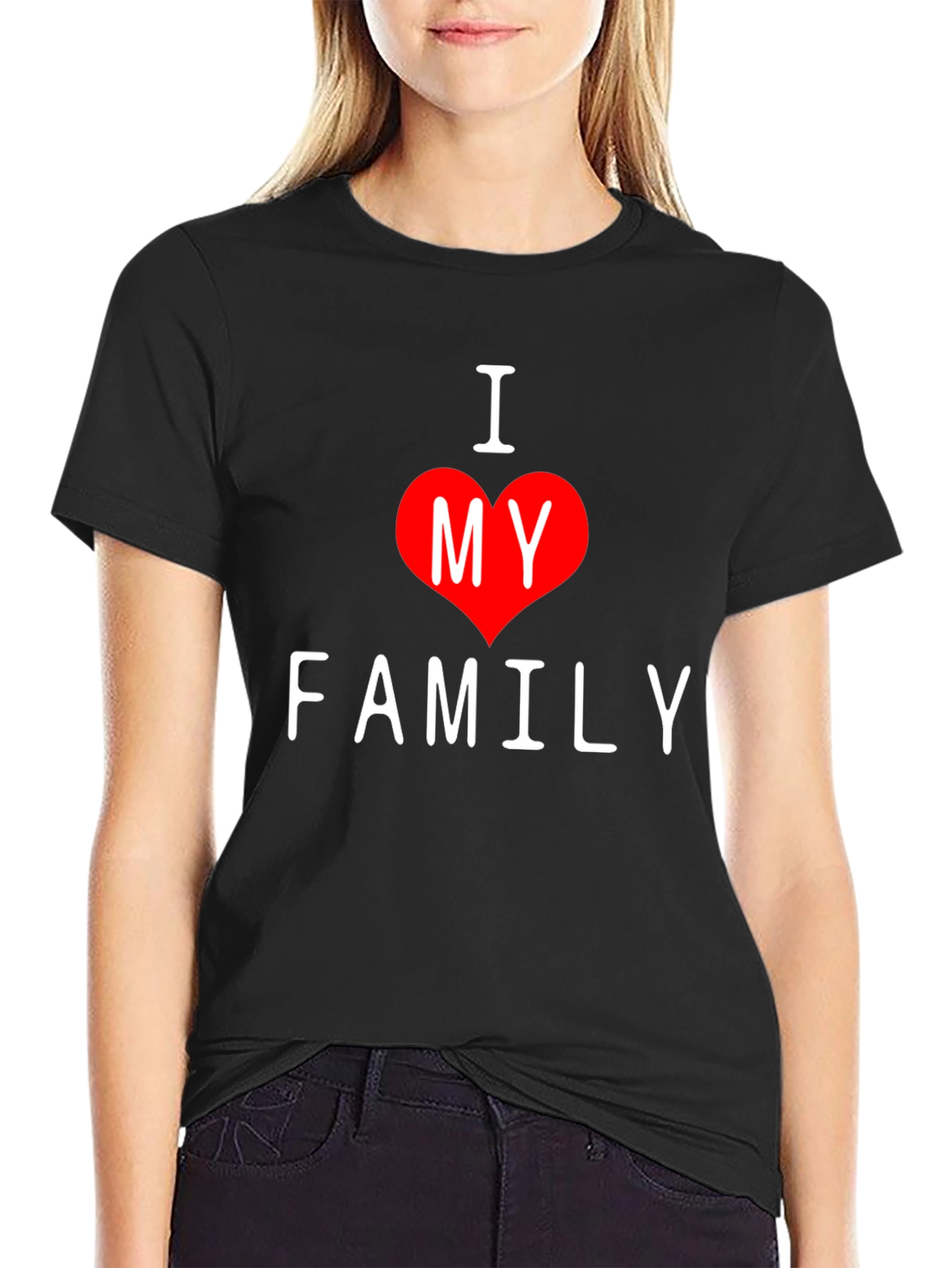 I Heart My Family Graphic Tee - Soft Cotton Comfort