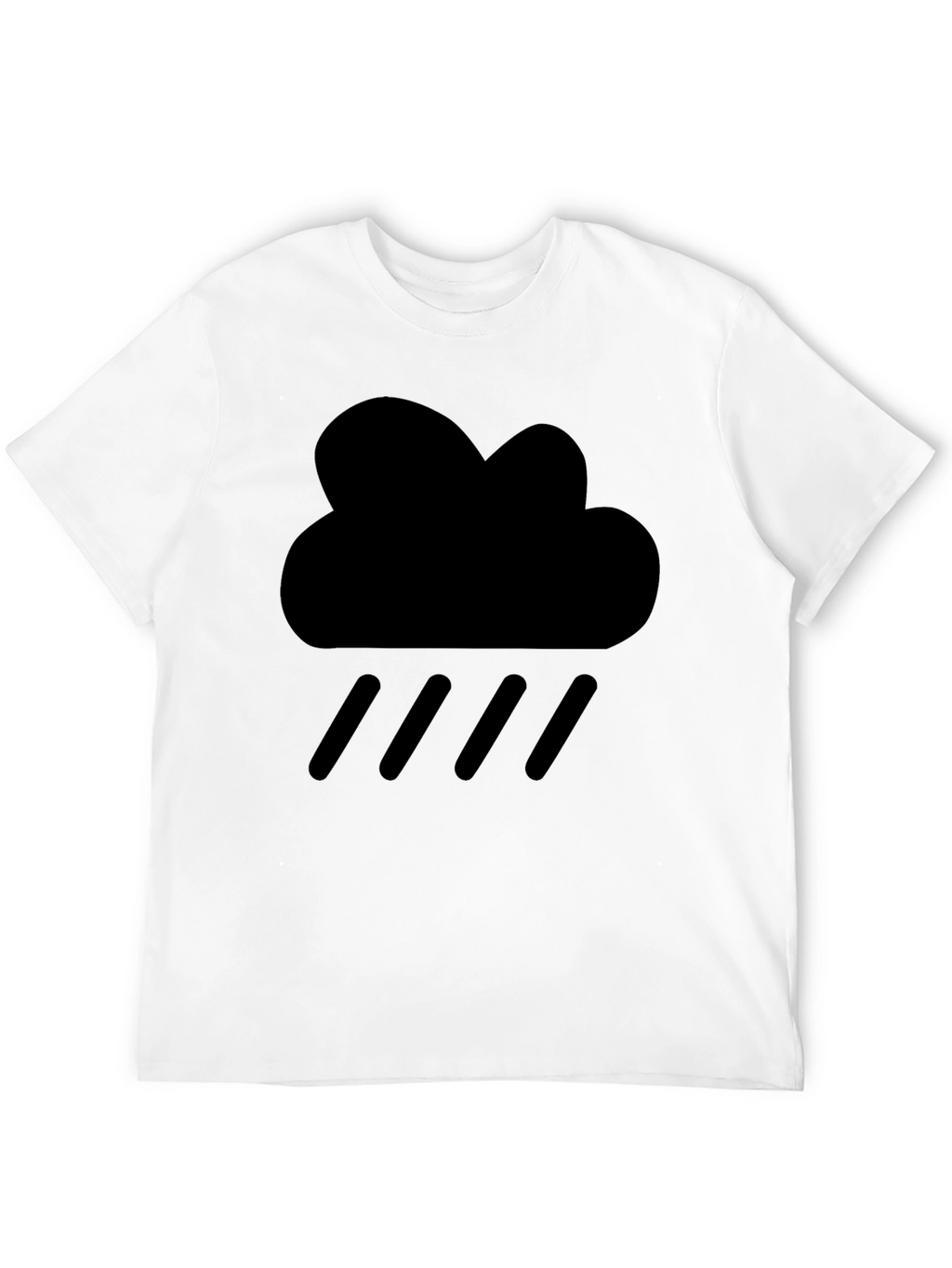 Rain Cloud Black Graphic Tee - Weather Icon T-Shirt