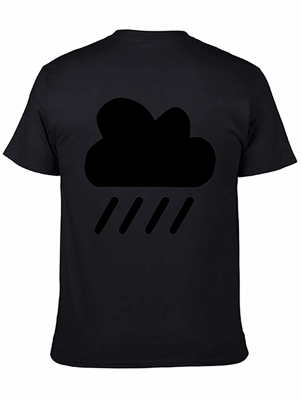 Rain Cloud Black Graphic Tee - Weather Icon T-Shirt