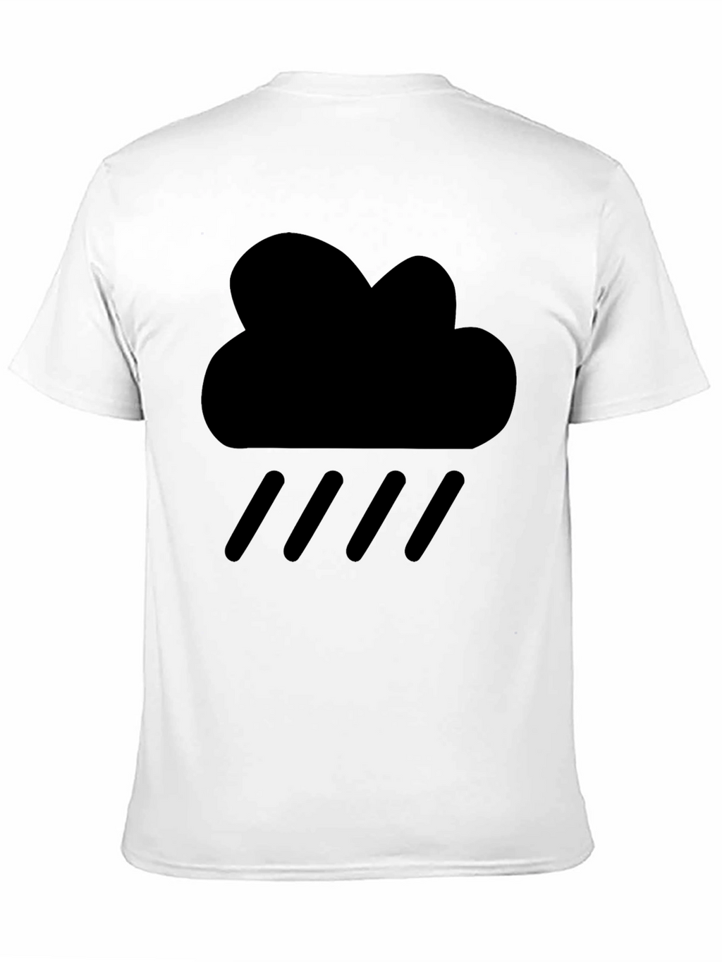 Rain Cloud Black Graphic Tee - Weather Icon T-Shirt