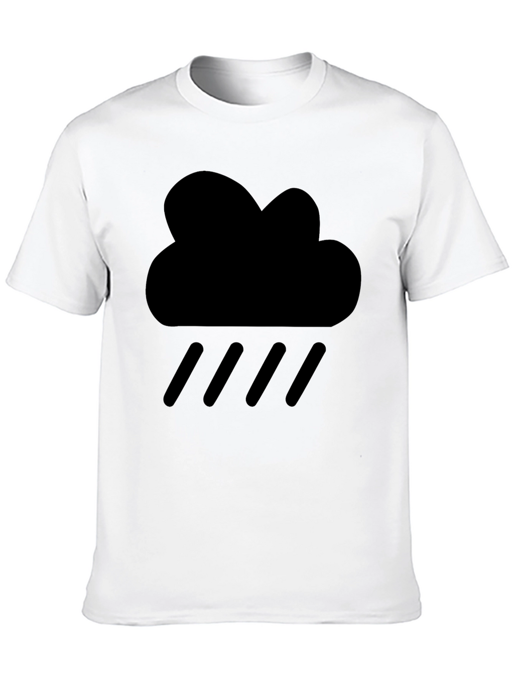 Rain Cloud Black Graphic Tee - Weather Icon T-Shirt