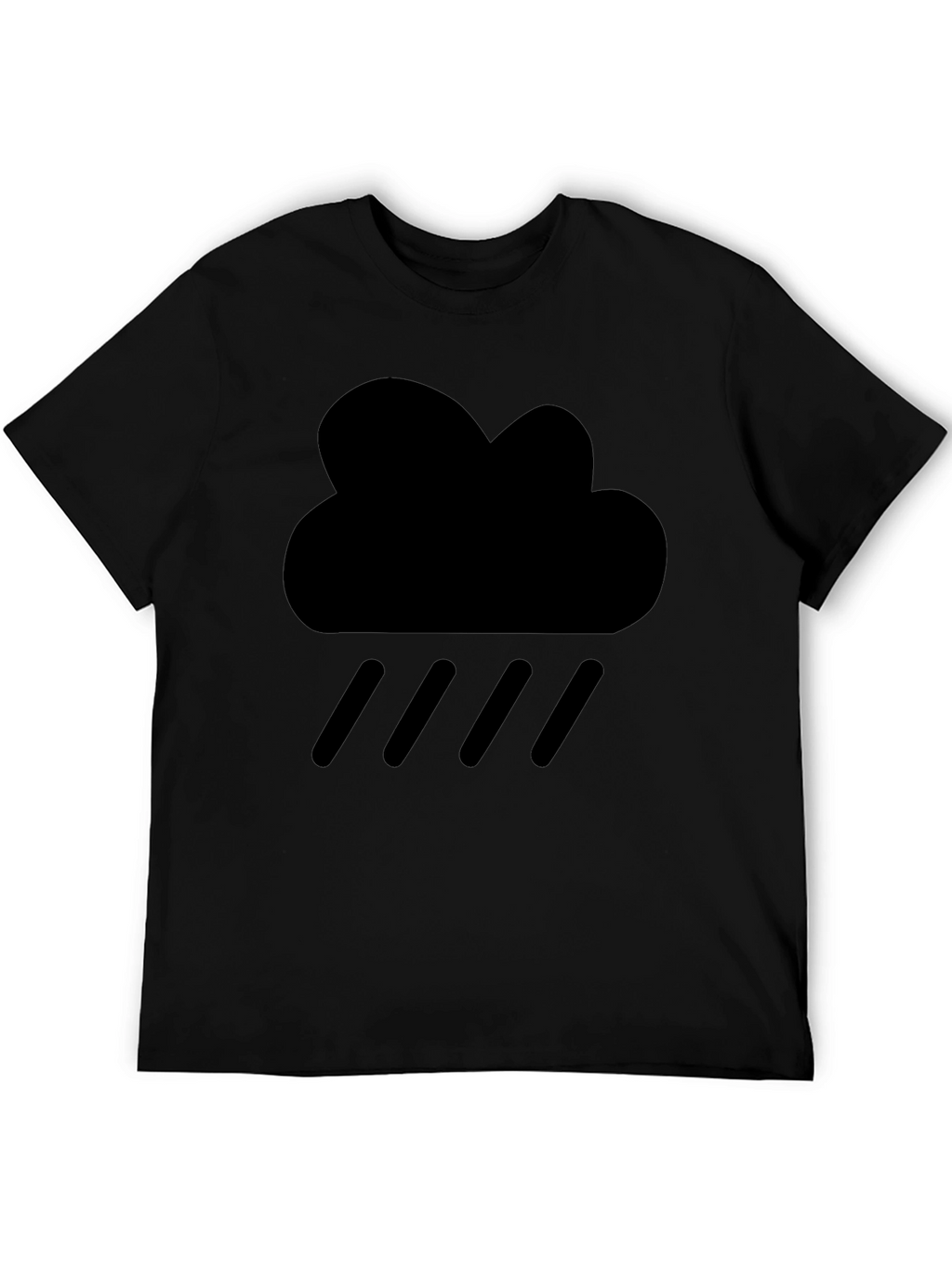 Rain Cloud Black Graphic Tee - Weather Icon T-Shirt