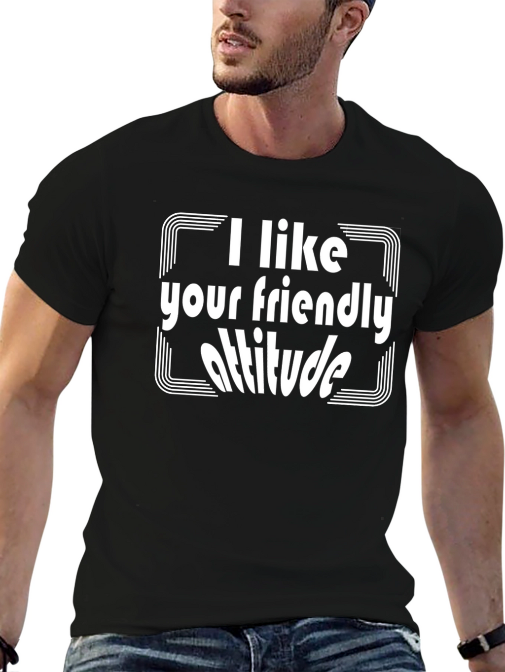 Friendly Attitude Graphic Tee - Cool Statement T-Shirt