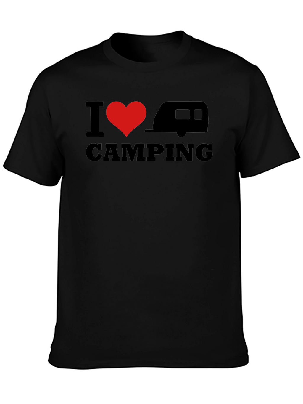 I Heart Camping T-Shirt - Black