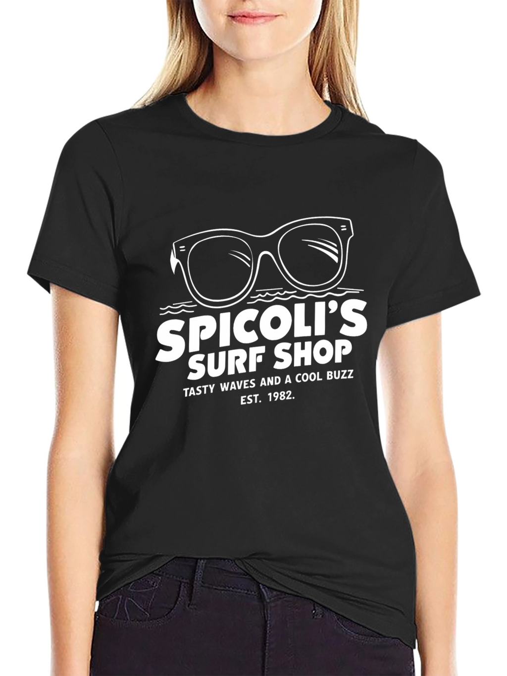 Spicolis Surf Shop Black T-Shirt