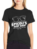 Spicolis Surf Shop Black T-Shirt