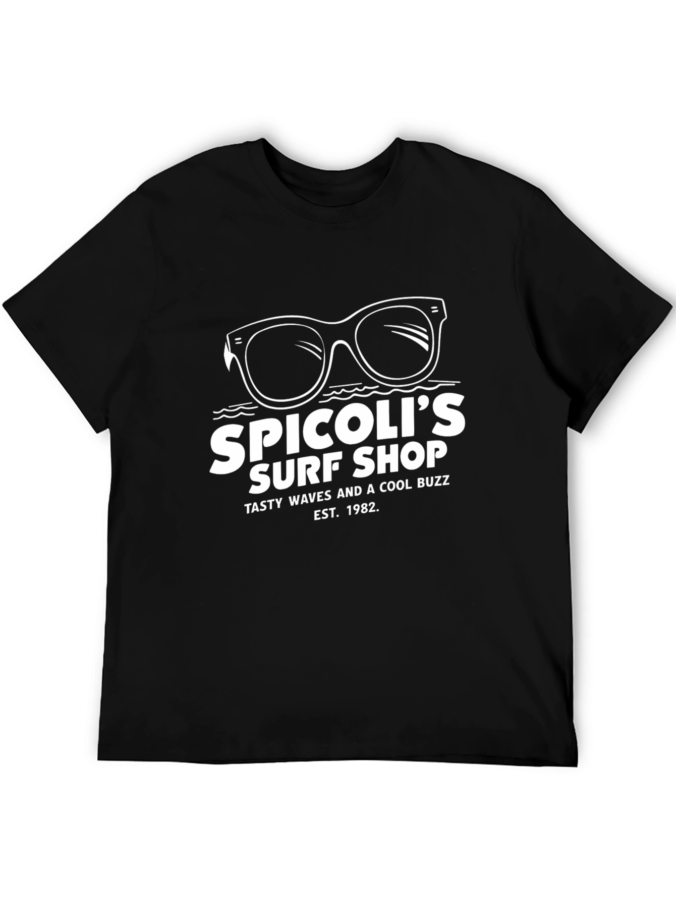 Spicolis Surf Shop Black T-Shirt