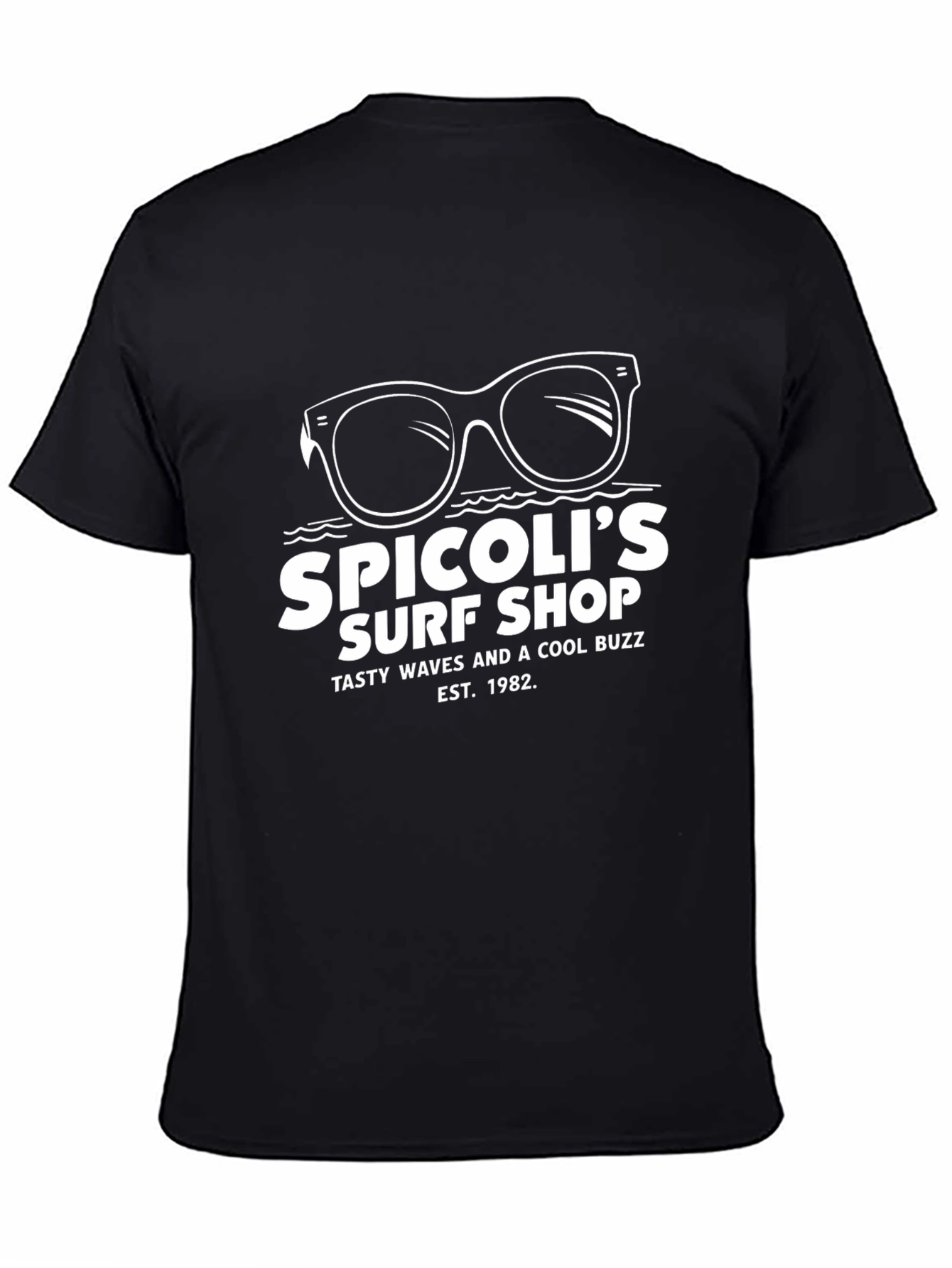 Spicolis Surf Shop Black T-Shirt