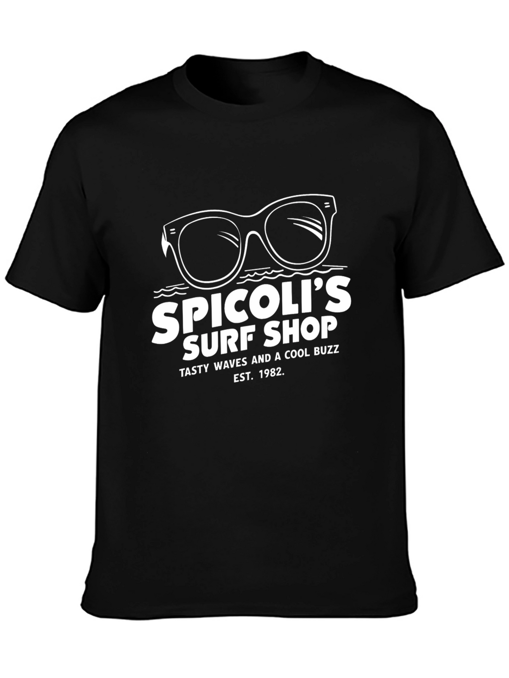 Spicolis Surf Shop Black T-Shirt