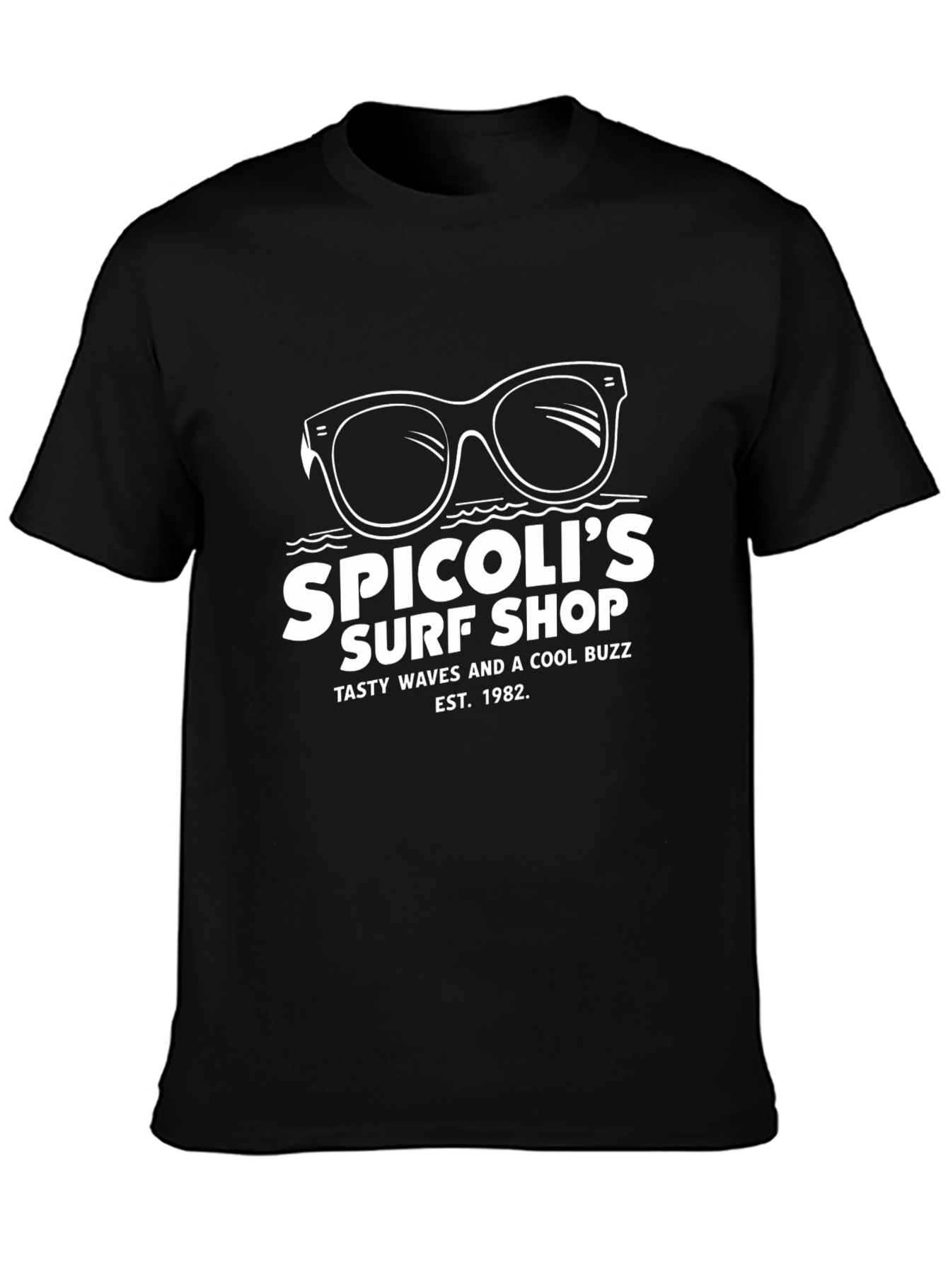 Spicolis Surf Shop Black T-Shirt