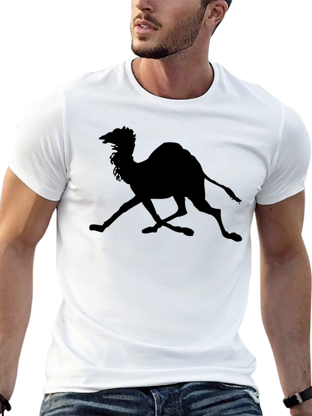 Camel Silhouette Black T-Shirt