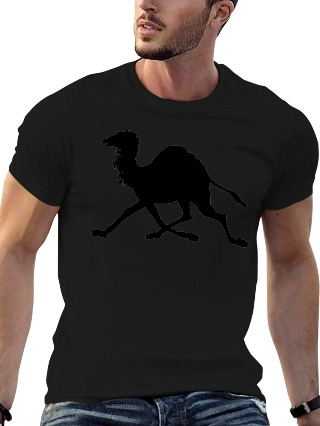 Camel Silhouette Black T-Shirt