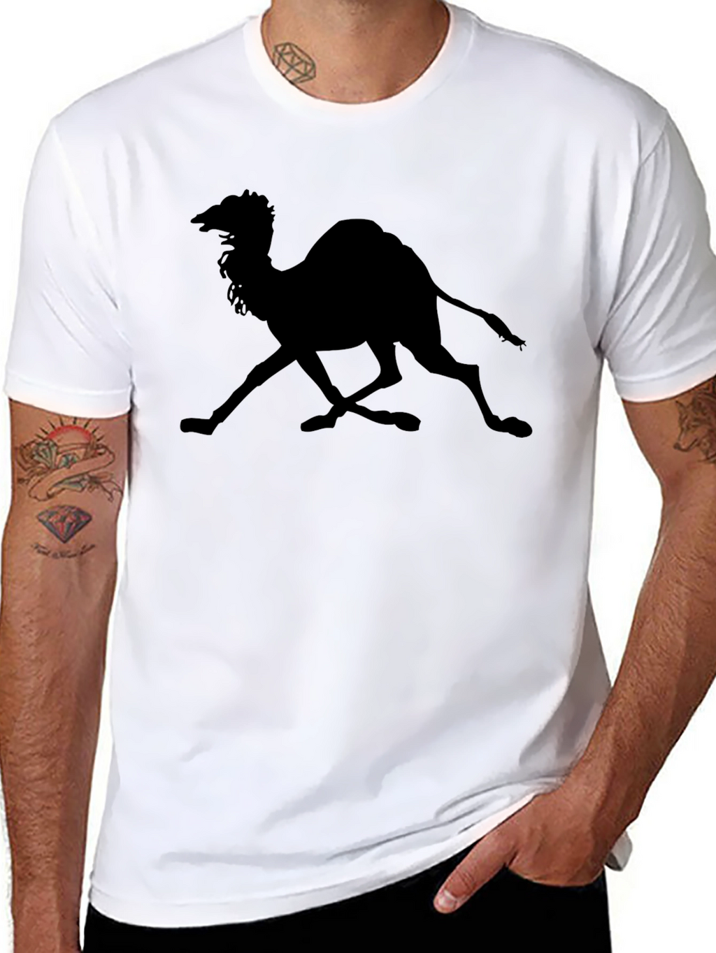 Camel Silhouette Black T-Shirt