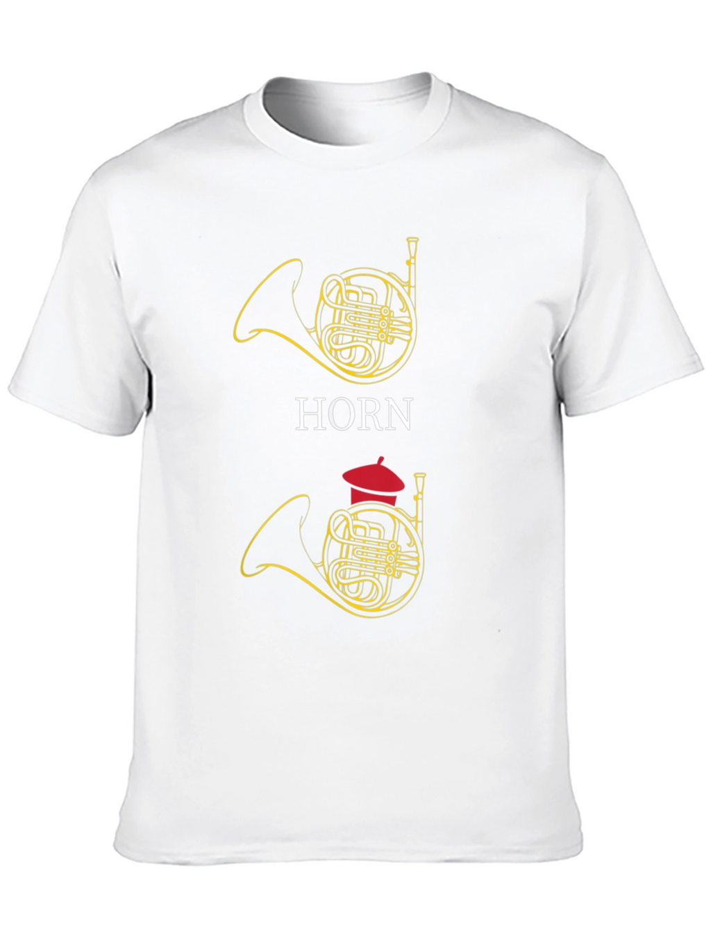 French Horn Graphic Tee - Musical Instrument T-Shirt