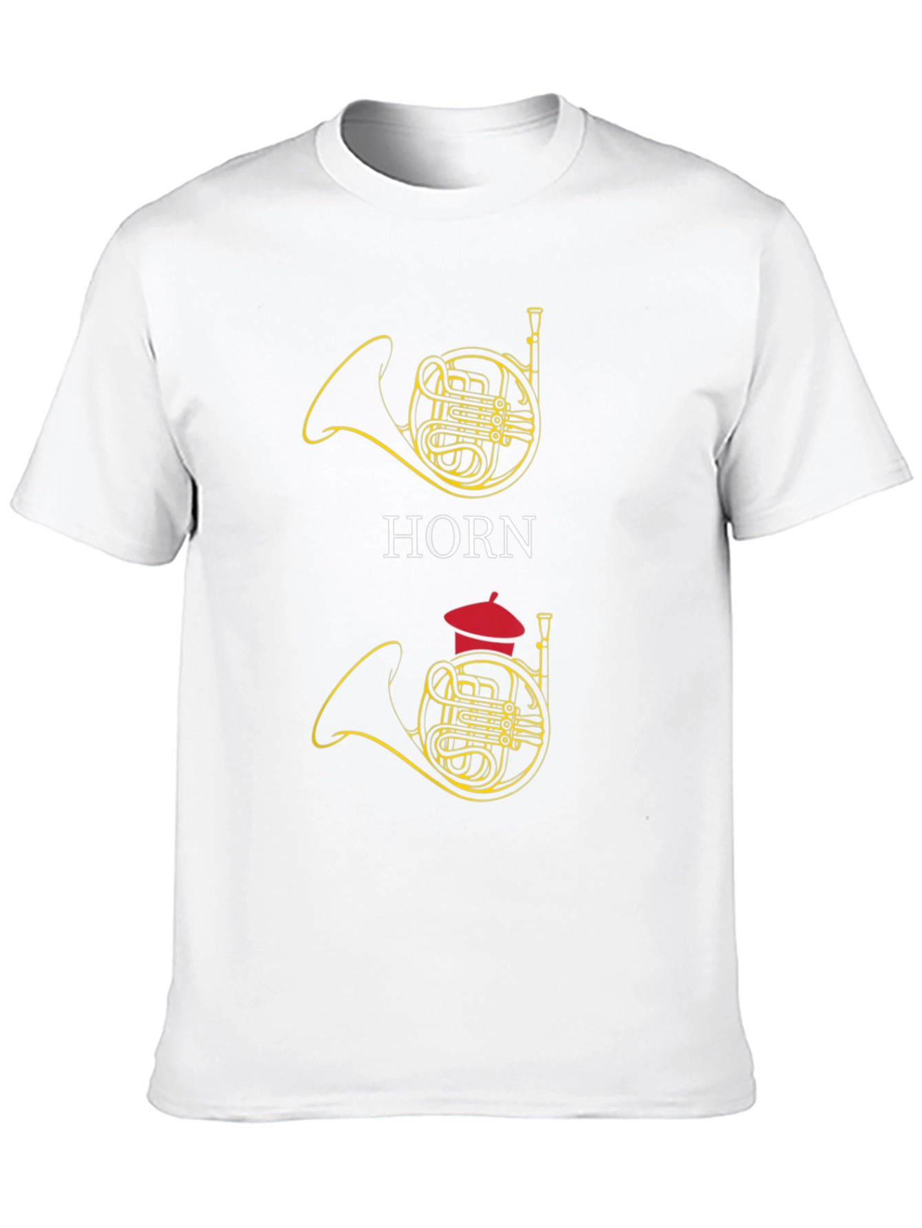 French Horn Graphic Tee - Musical Instrument T-Shirt