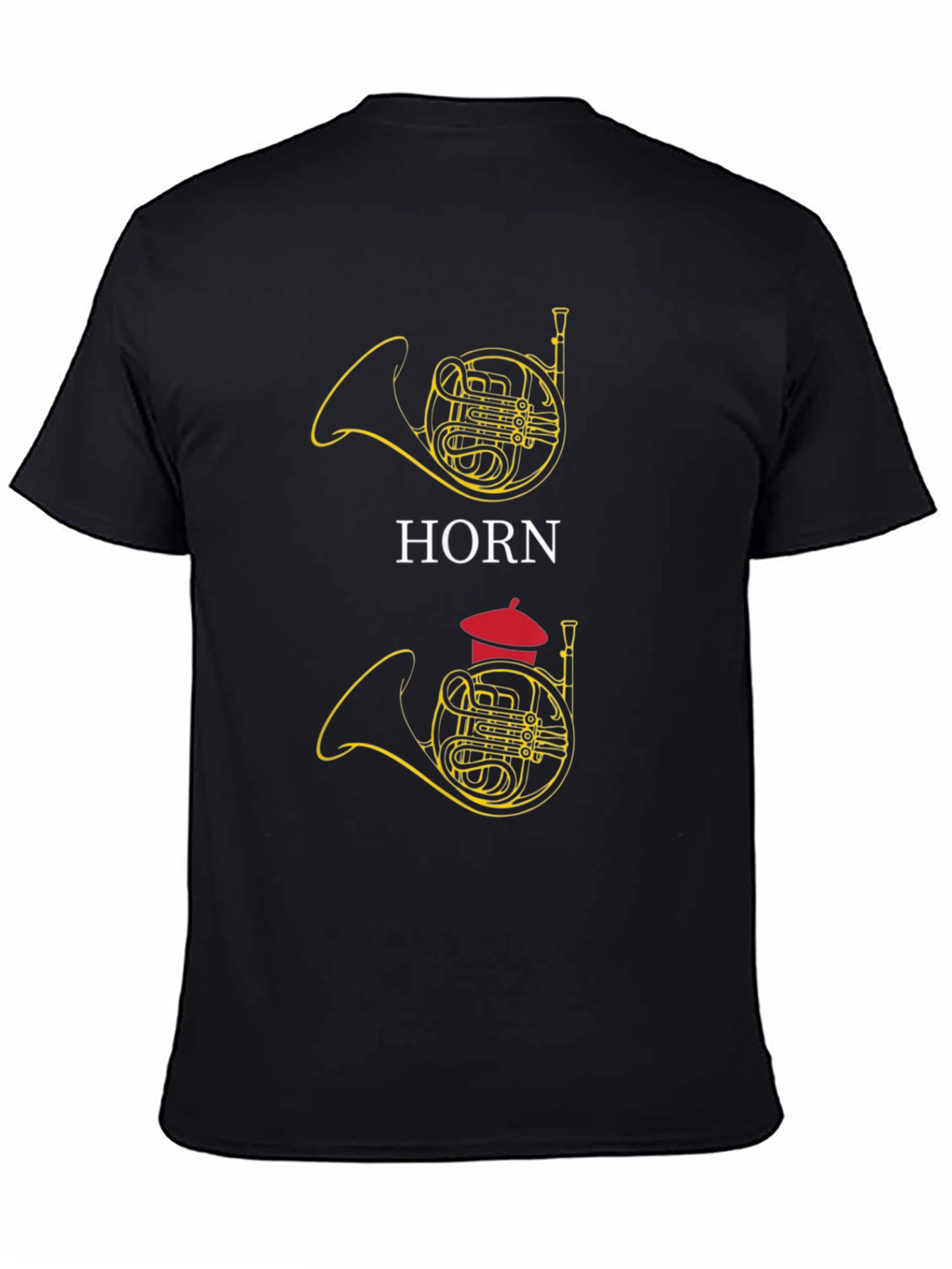 French Horn Graphic Tee - Musical Instrument T-Shirt