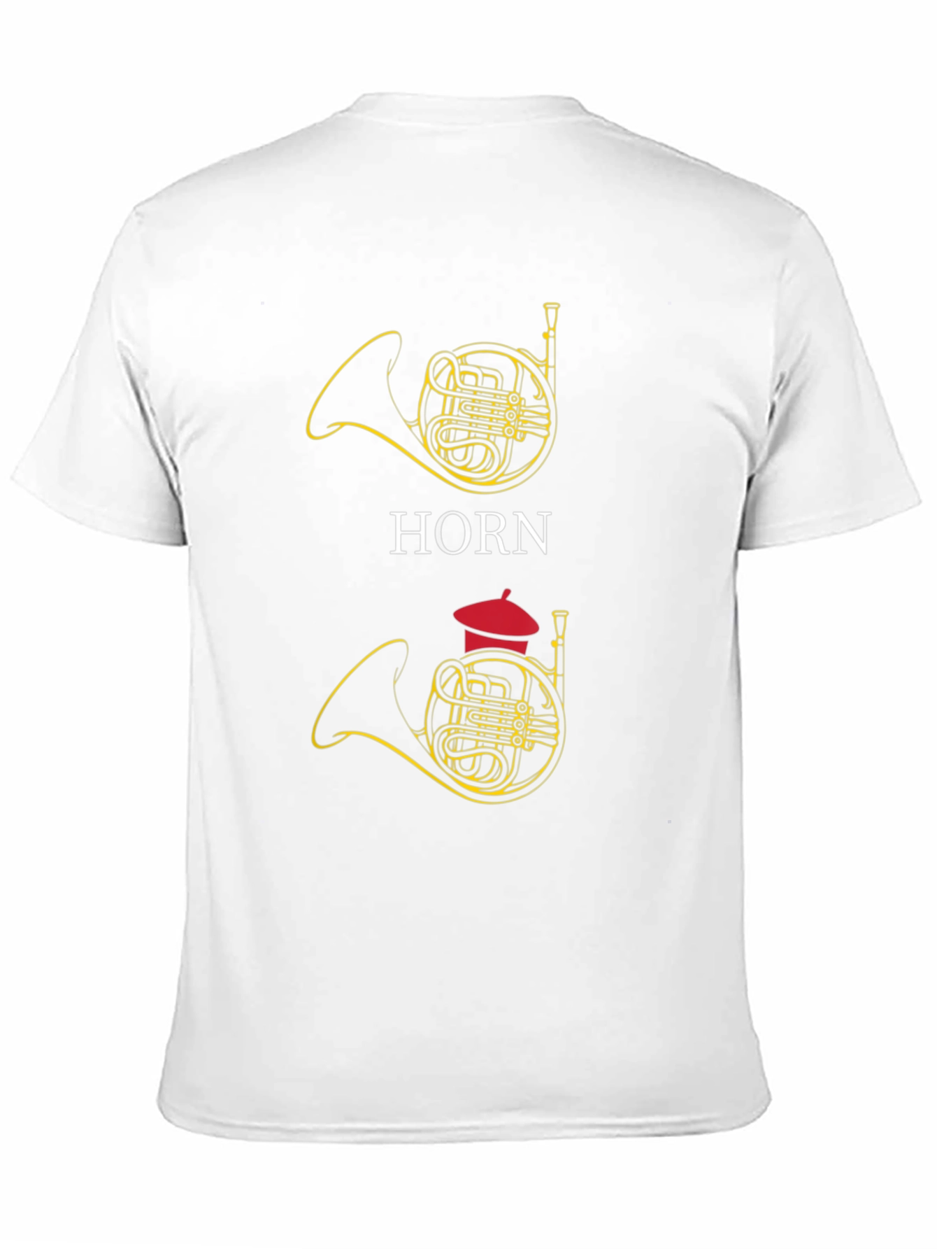 French Horn Graphic Tee - Musical Instrument T-Shirt