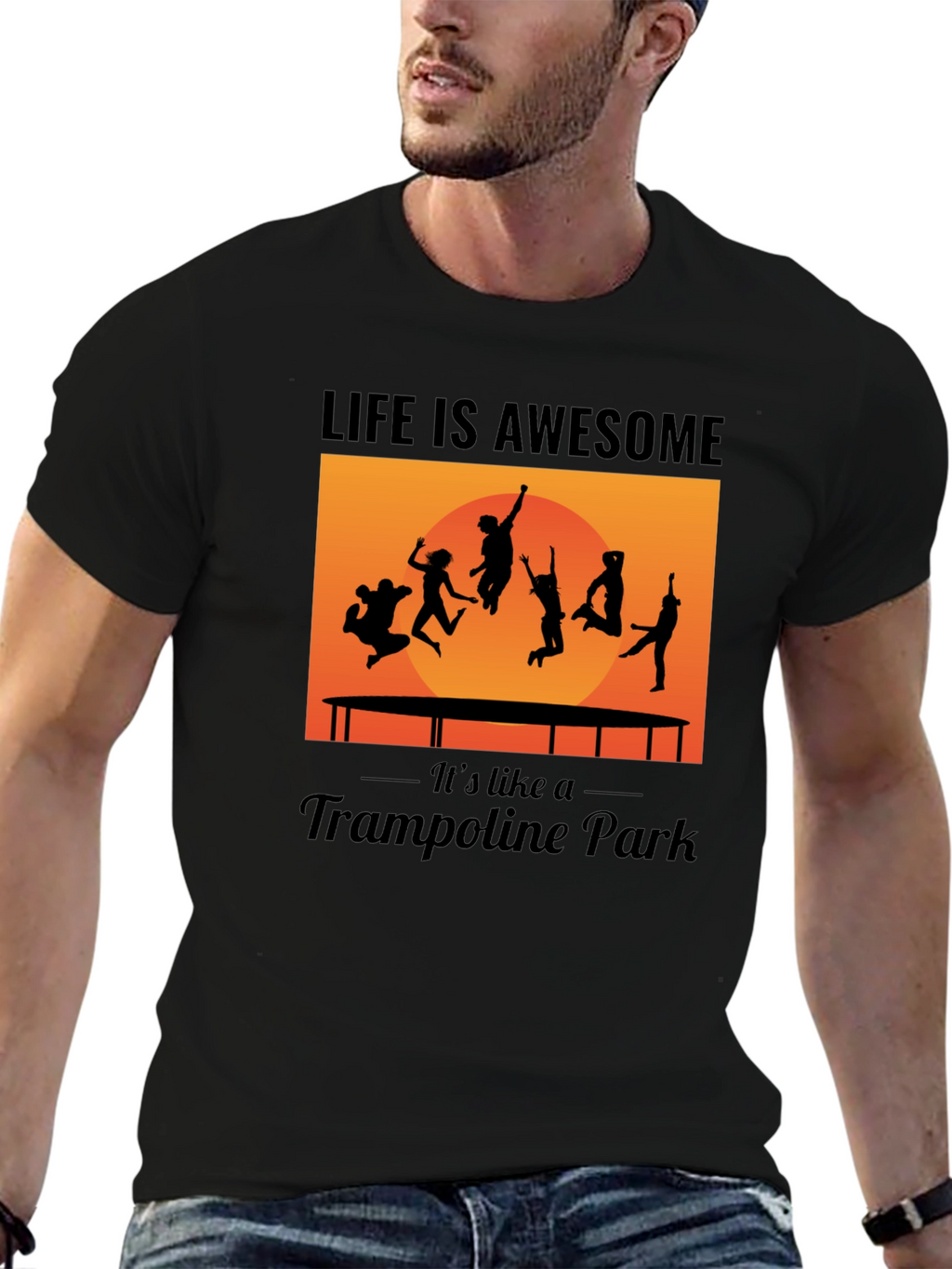 Awesome Trampoline Park Life Graphic Tee