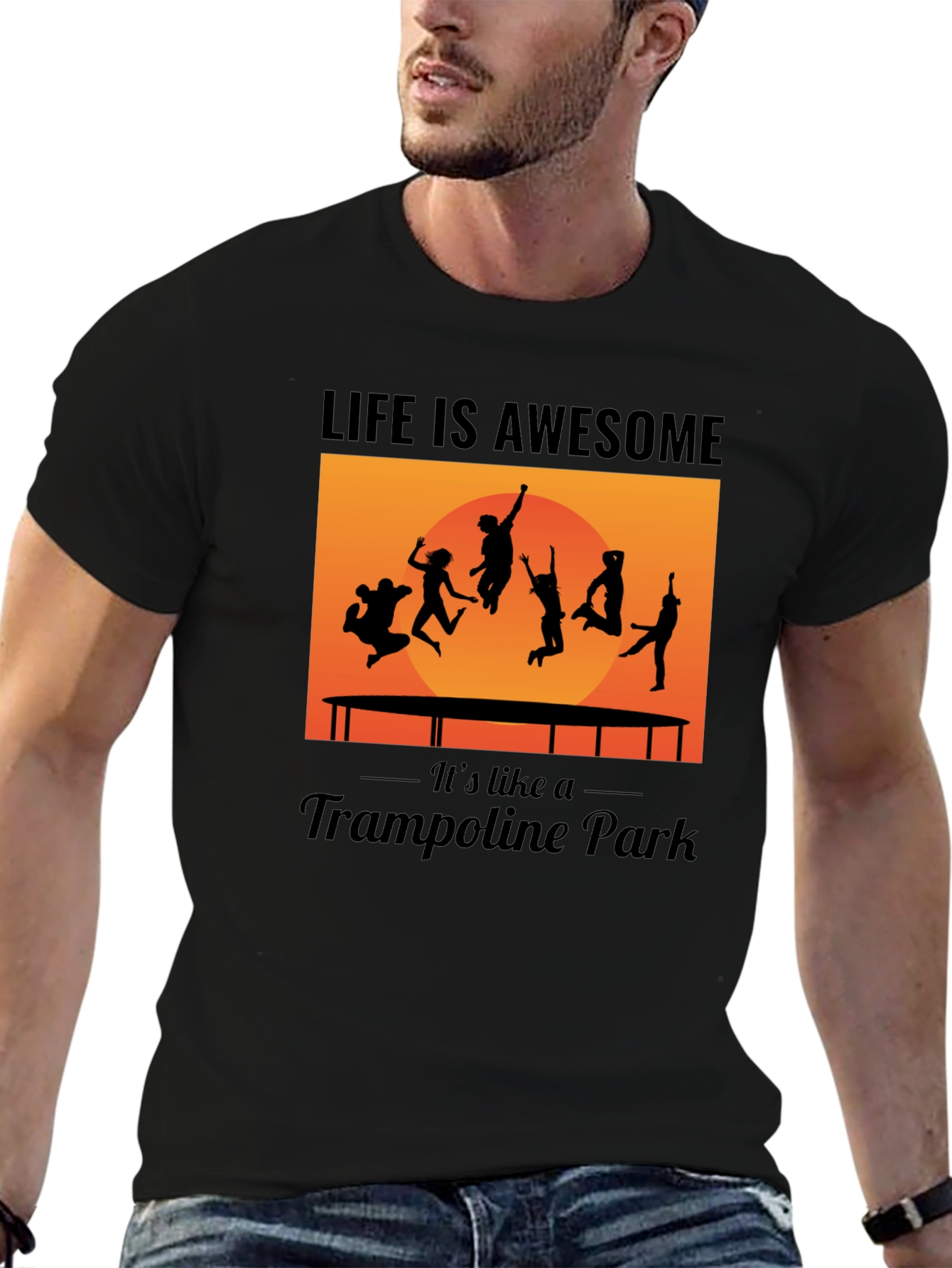 Awesome Trampoline Park Life Graphic Tee