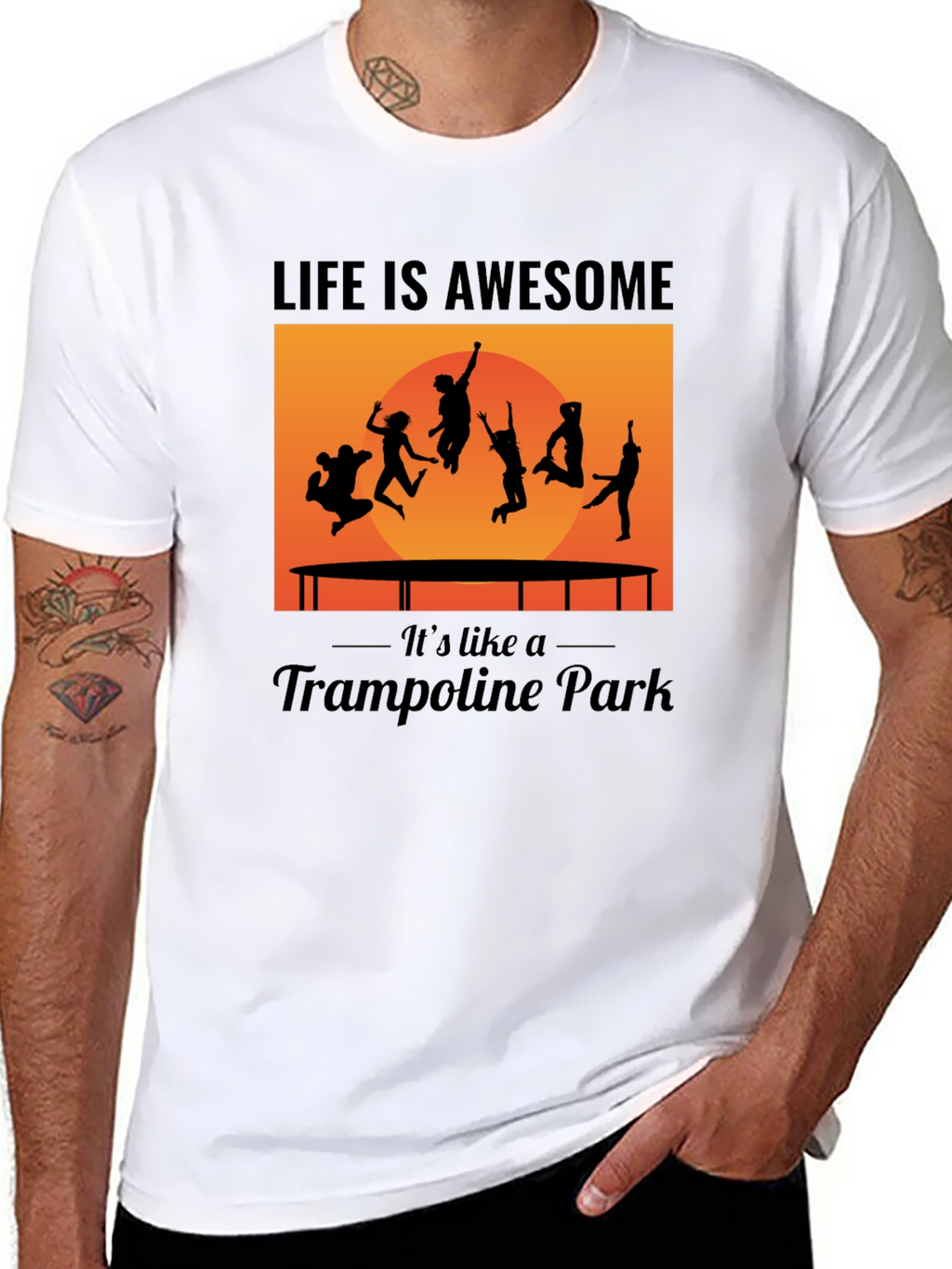 Awesome Trampoline Park Life Graphic Tee