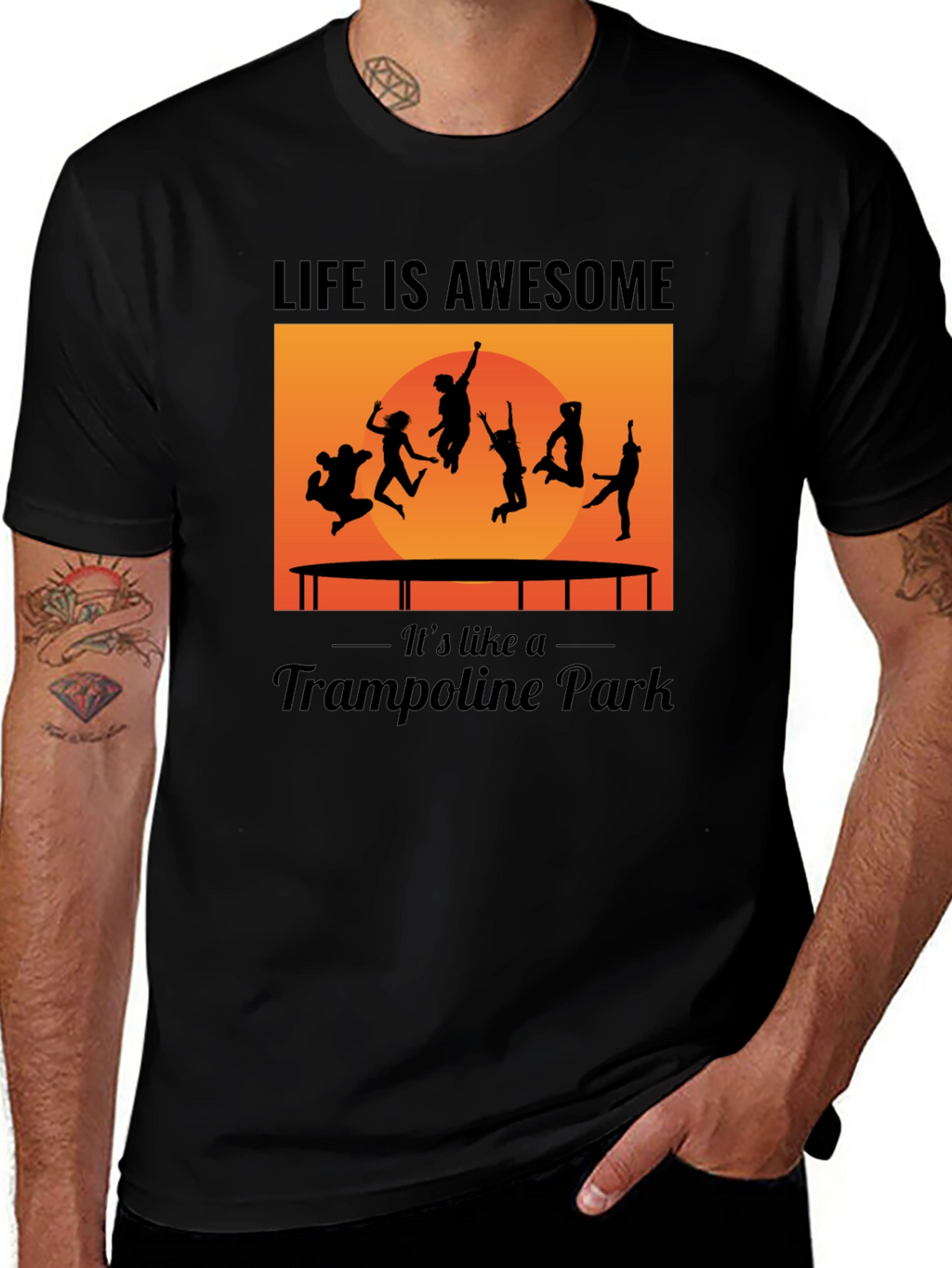 Awesome Trampoline Park Life Graphic Tee